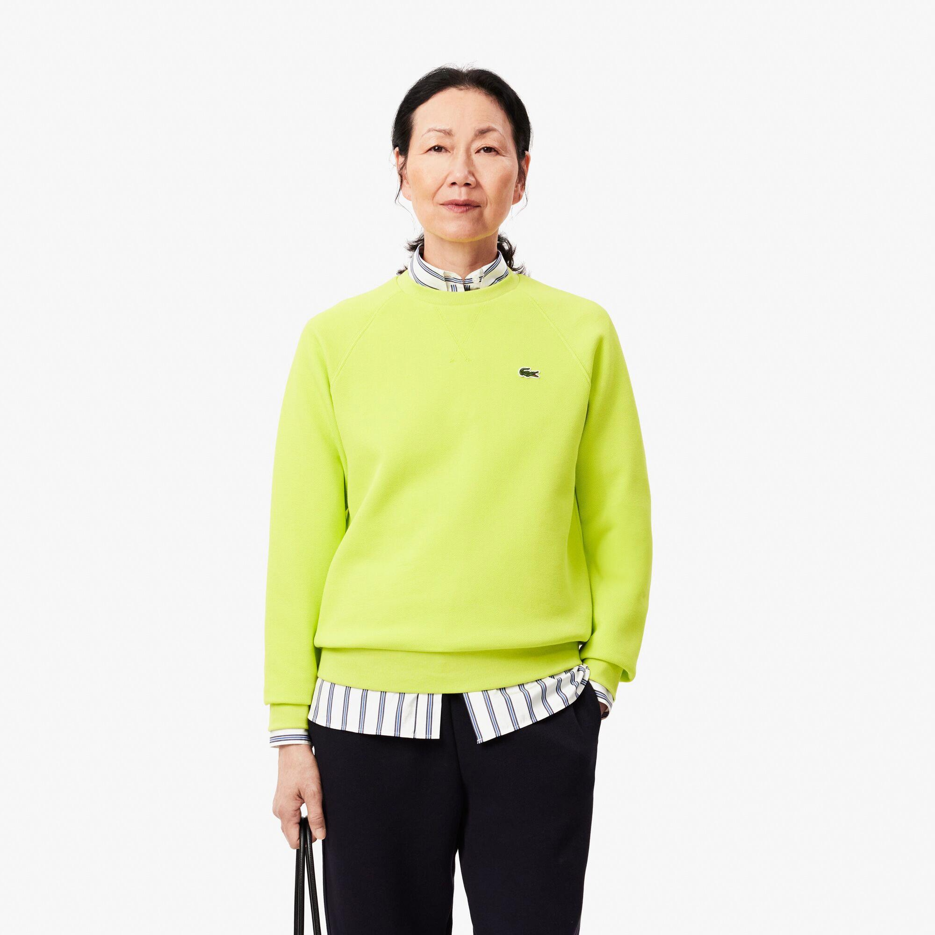 Kadın Regular Fit Bisiklet Yaka Sarı Sweatshirt