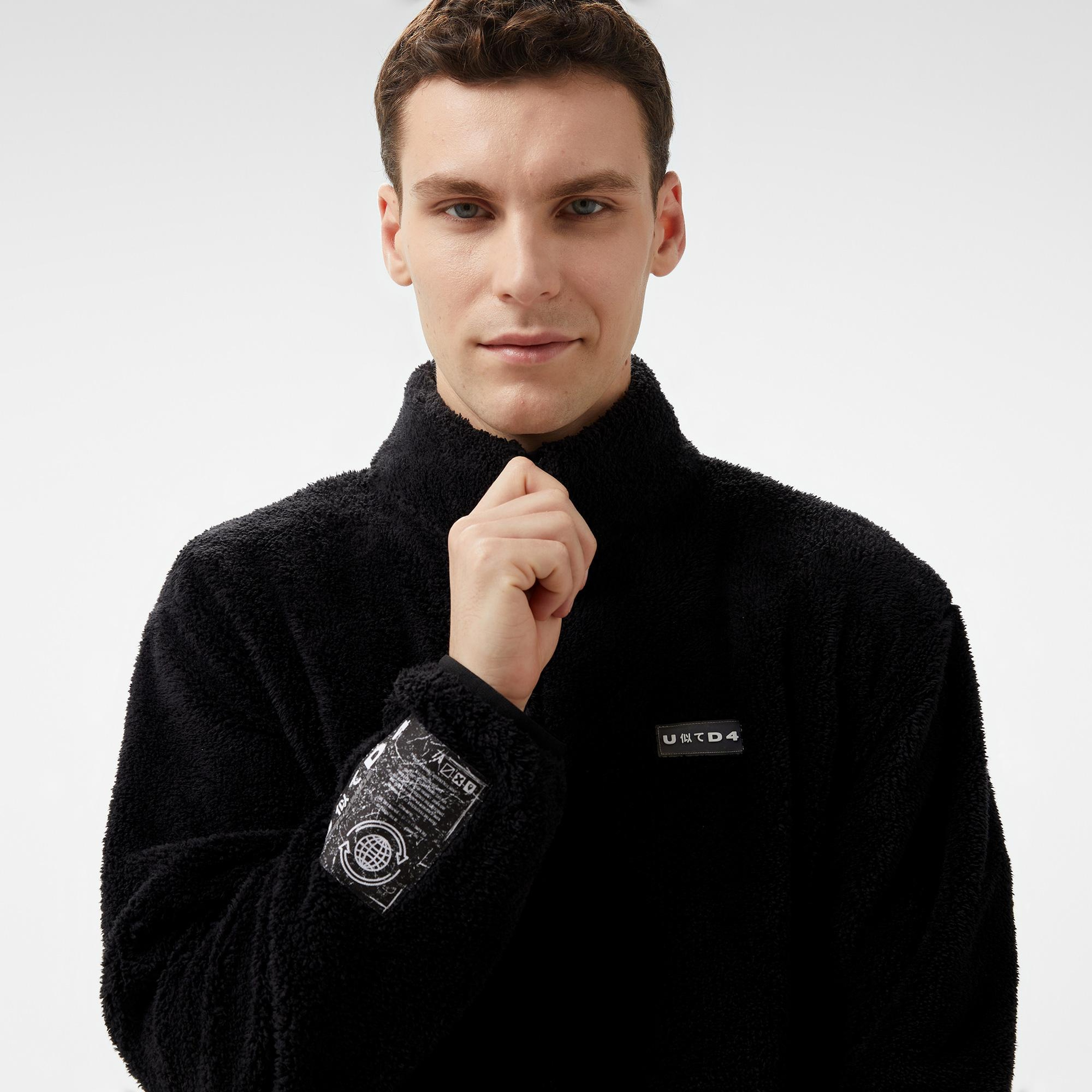 UNITED4 Erkek Siyah Sweatshirt