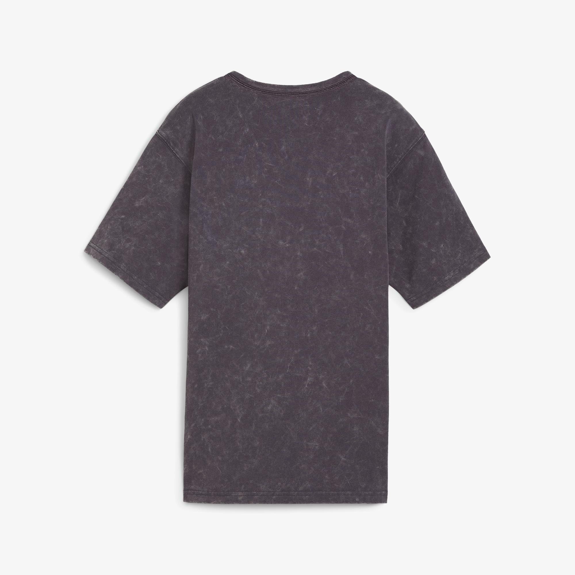 Puma Dare To Relaxed Washed Kadın Gri T-Shirt