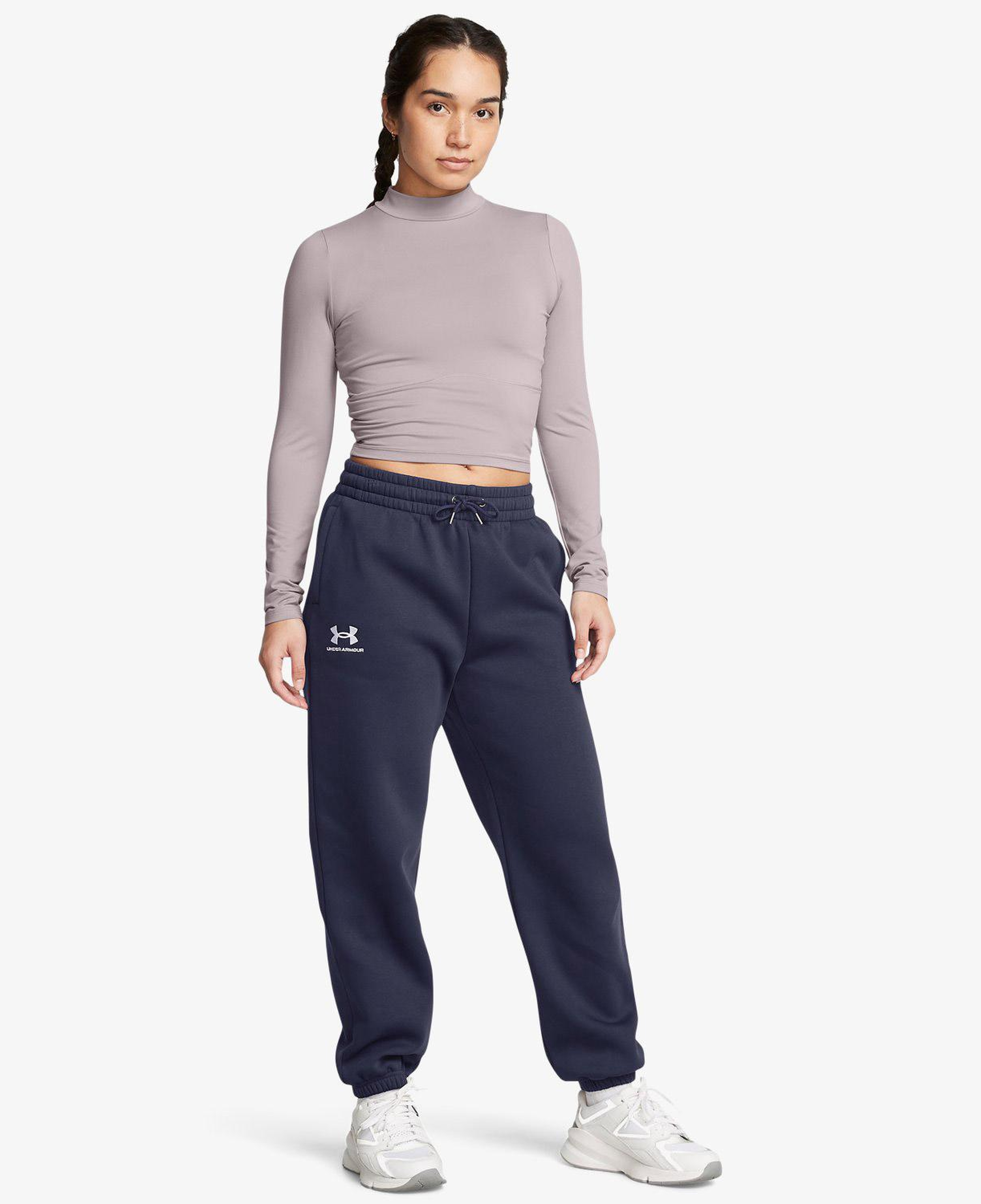 Under Armour Meridian Ls Mock Kadın Gri Sweatshirt