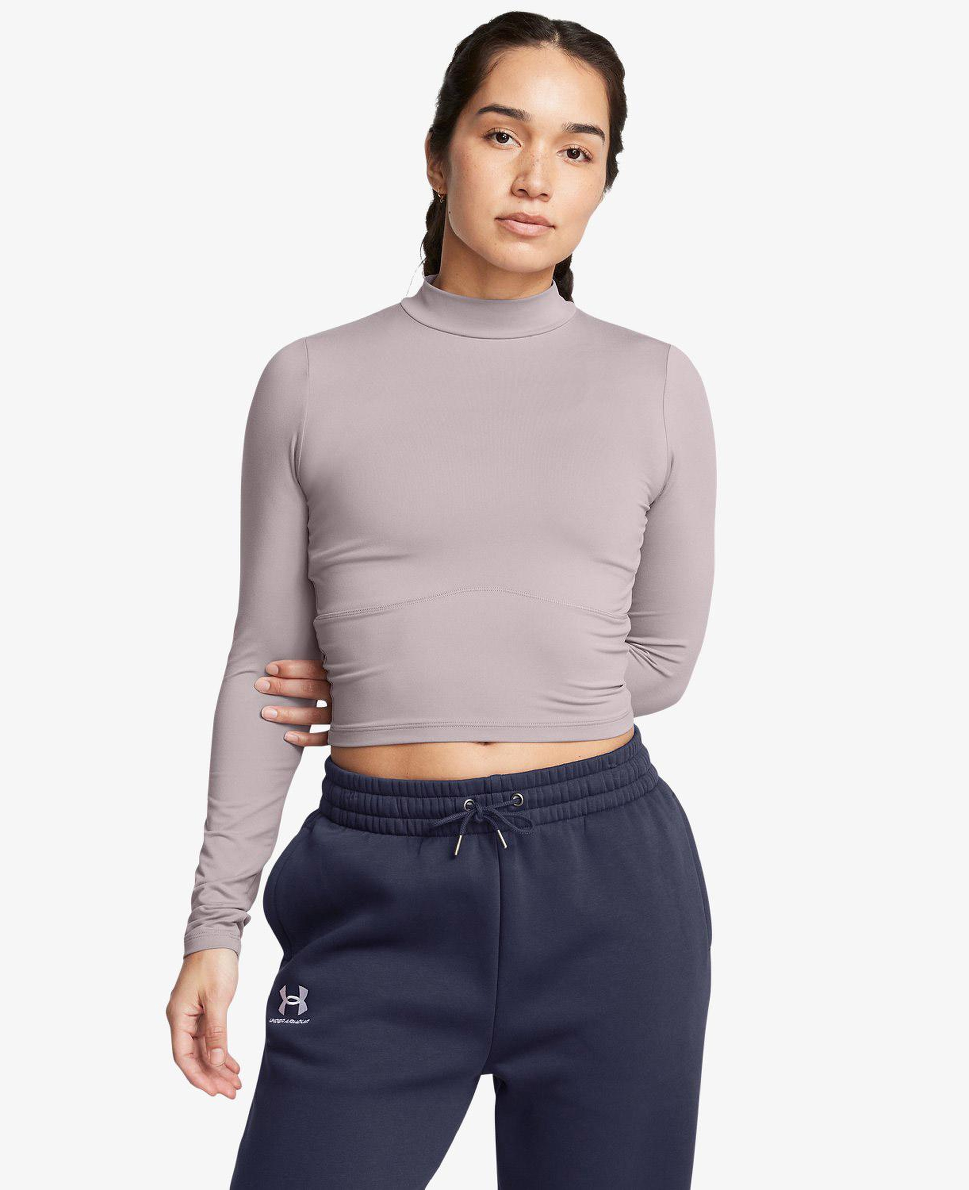 Under Armour Meridian Ls Mock Kadın Gri Sweatshirt