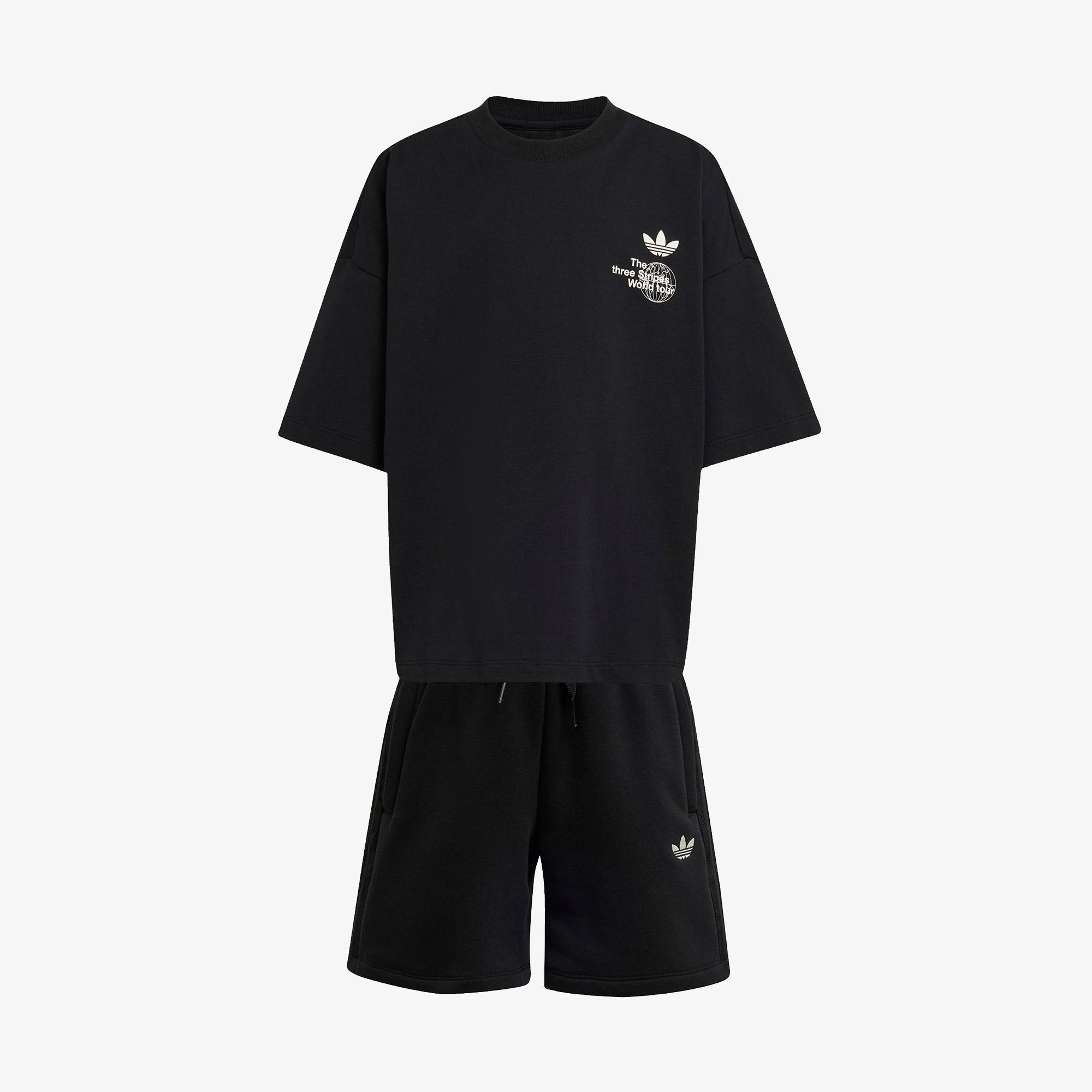 adidas Originals Çocuk Siyah Şort Takım