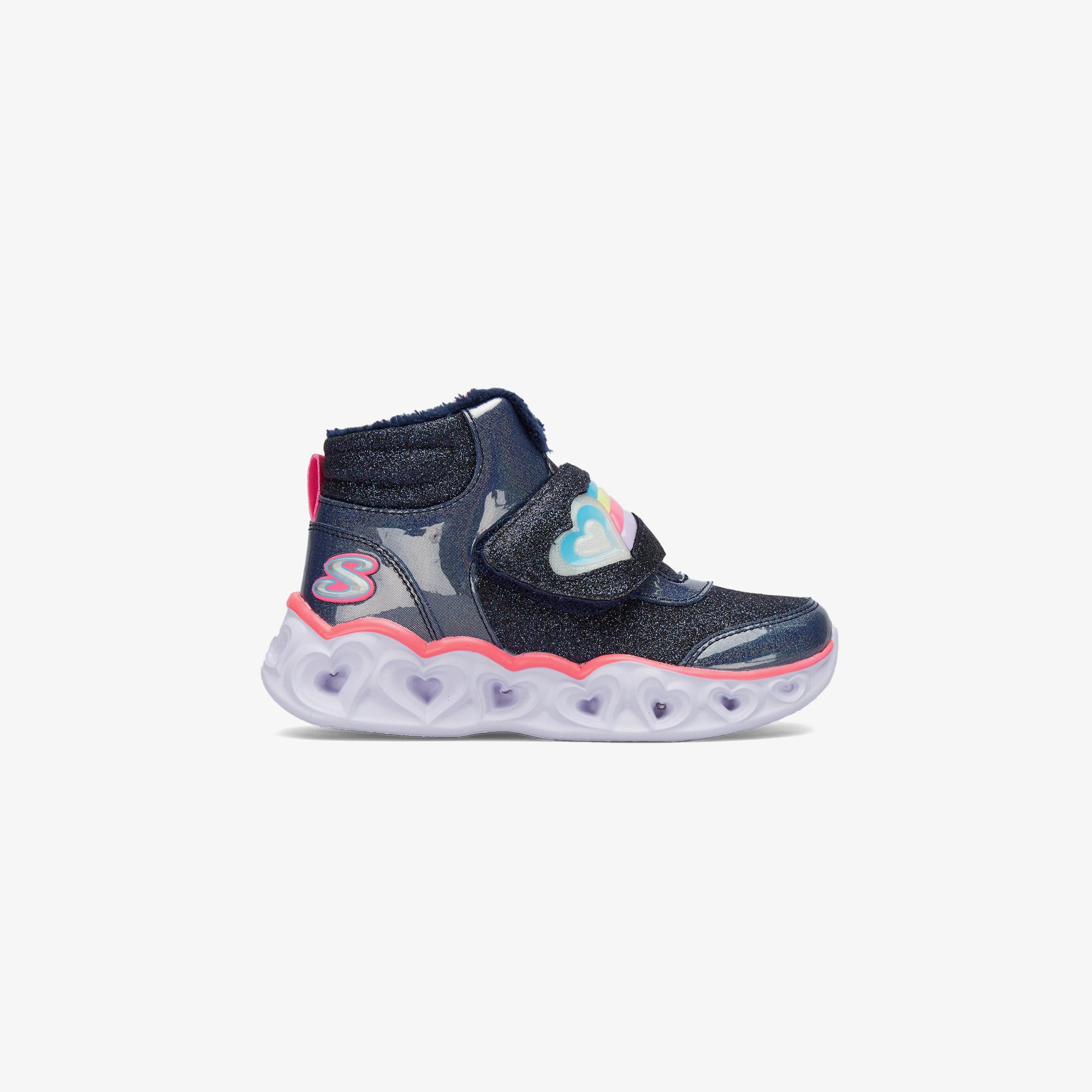 Skechers Heart Lights-Brilliant Rainbow Işıklı Çocuk Lacivert Spor Ayakkabı