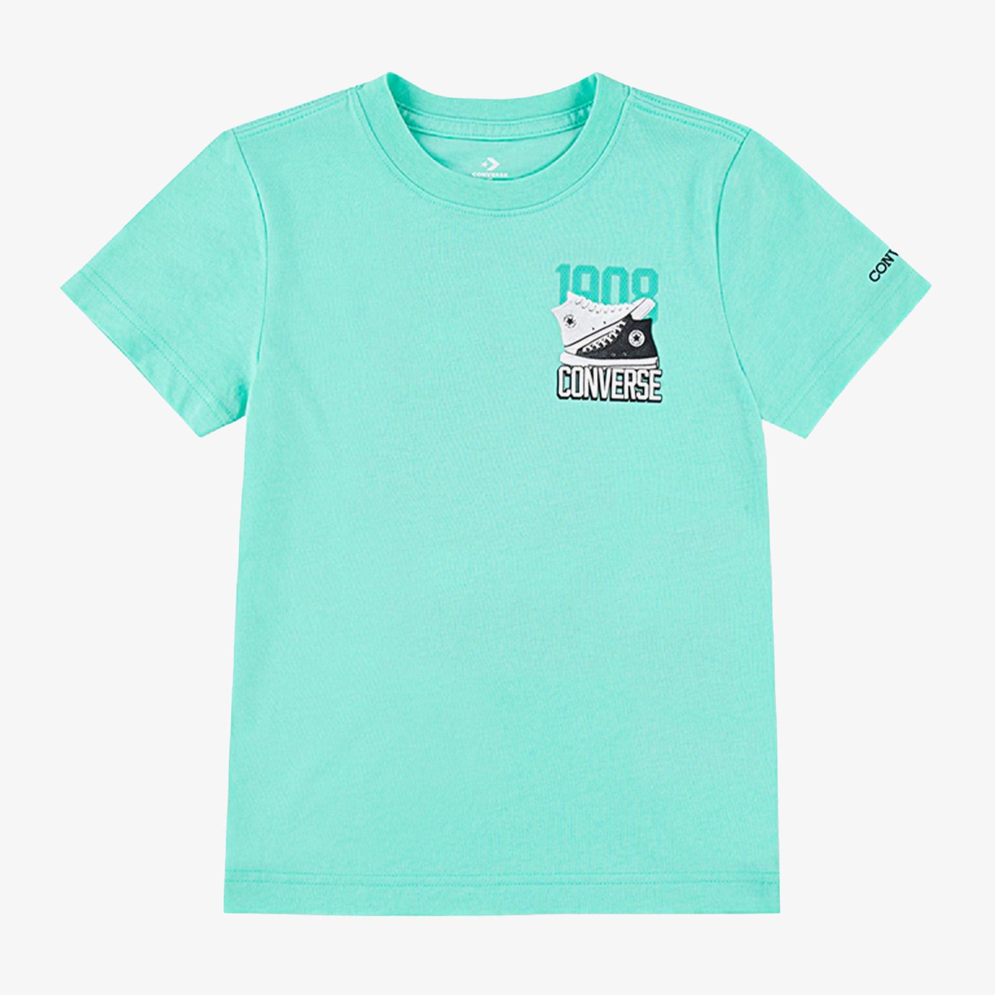 Converse Retro Font Sneaker Çocuk Yeşil T-Shirt