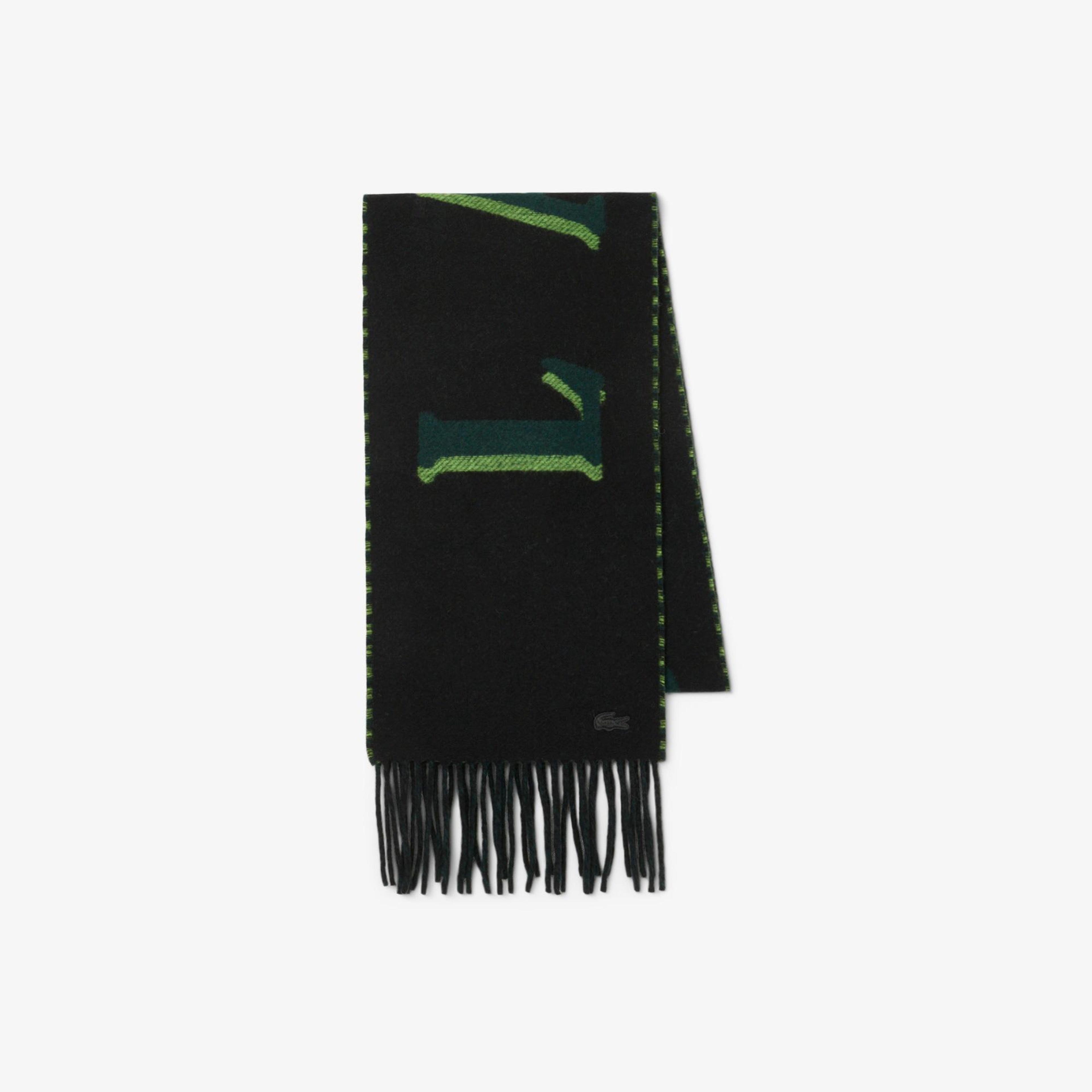 Unisex Baskılı Siyah Atkı