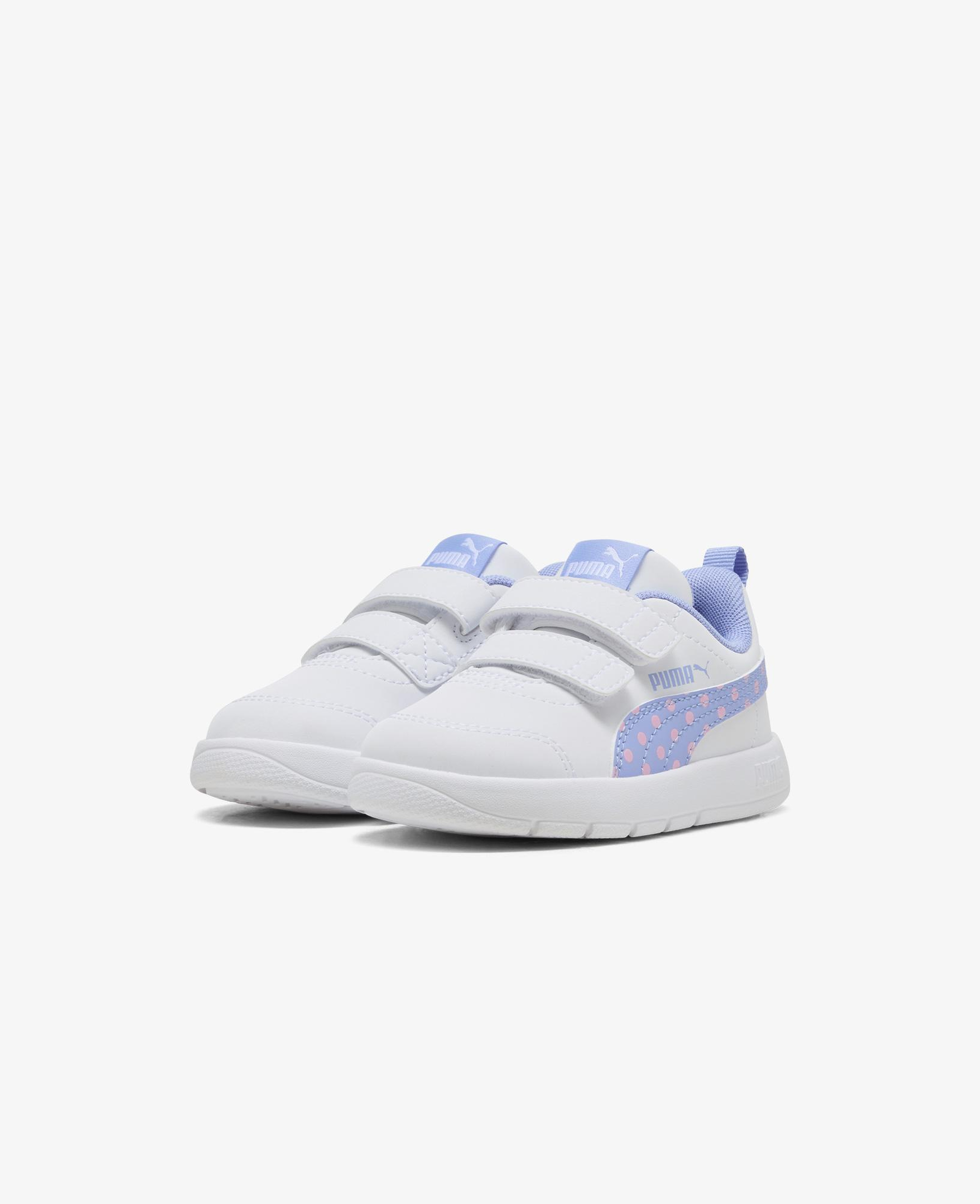 Puma Courtflex V3 Dotty V Çocuk Beyaz Spor Ayakkabı