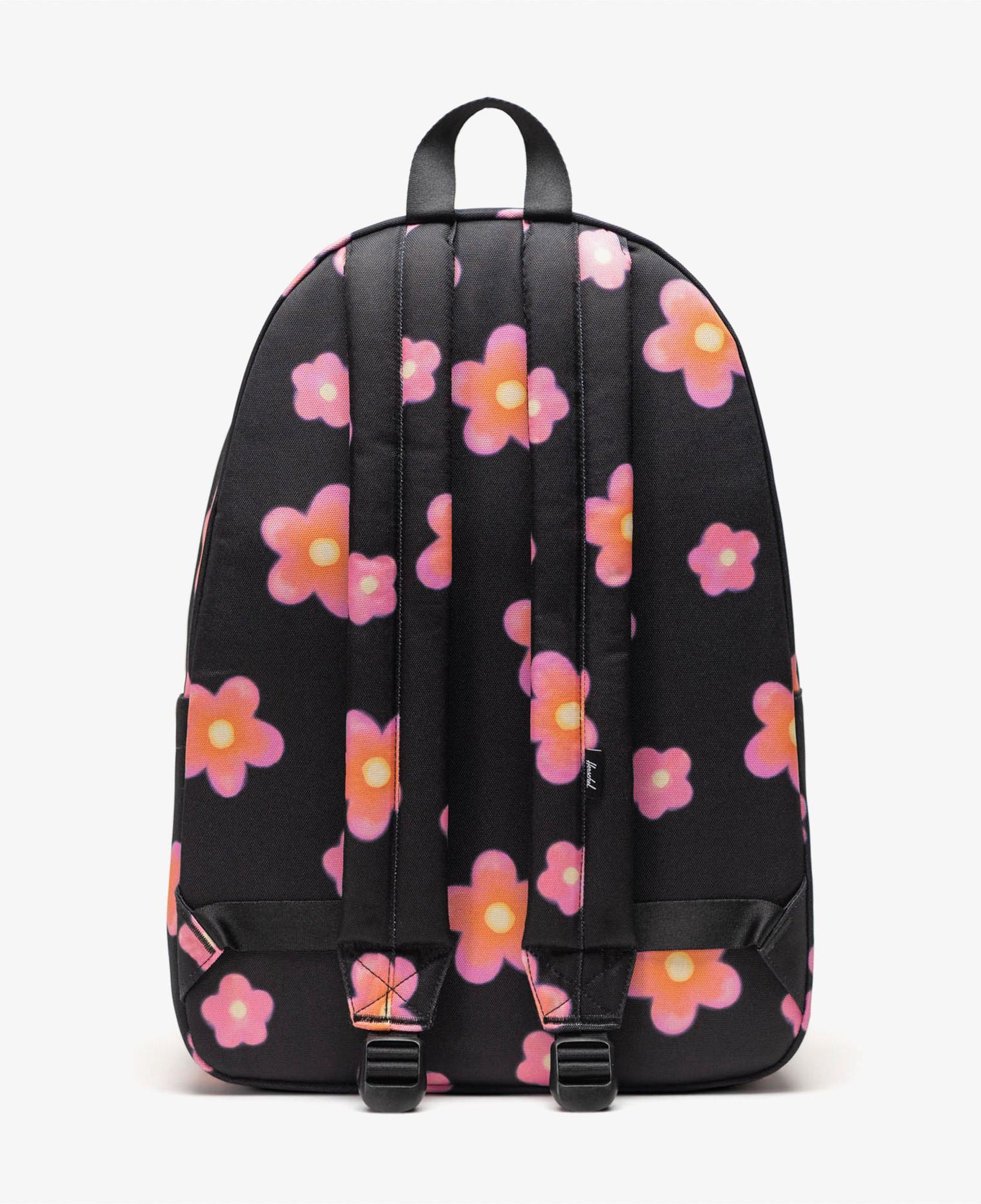 Herschel Classic XL Pink Flowers Unisex Siyah Sırt Çantası