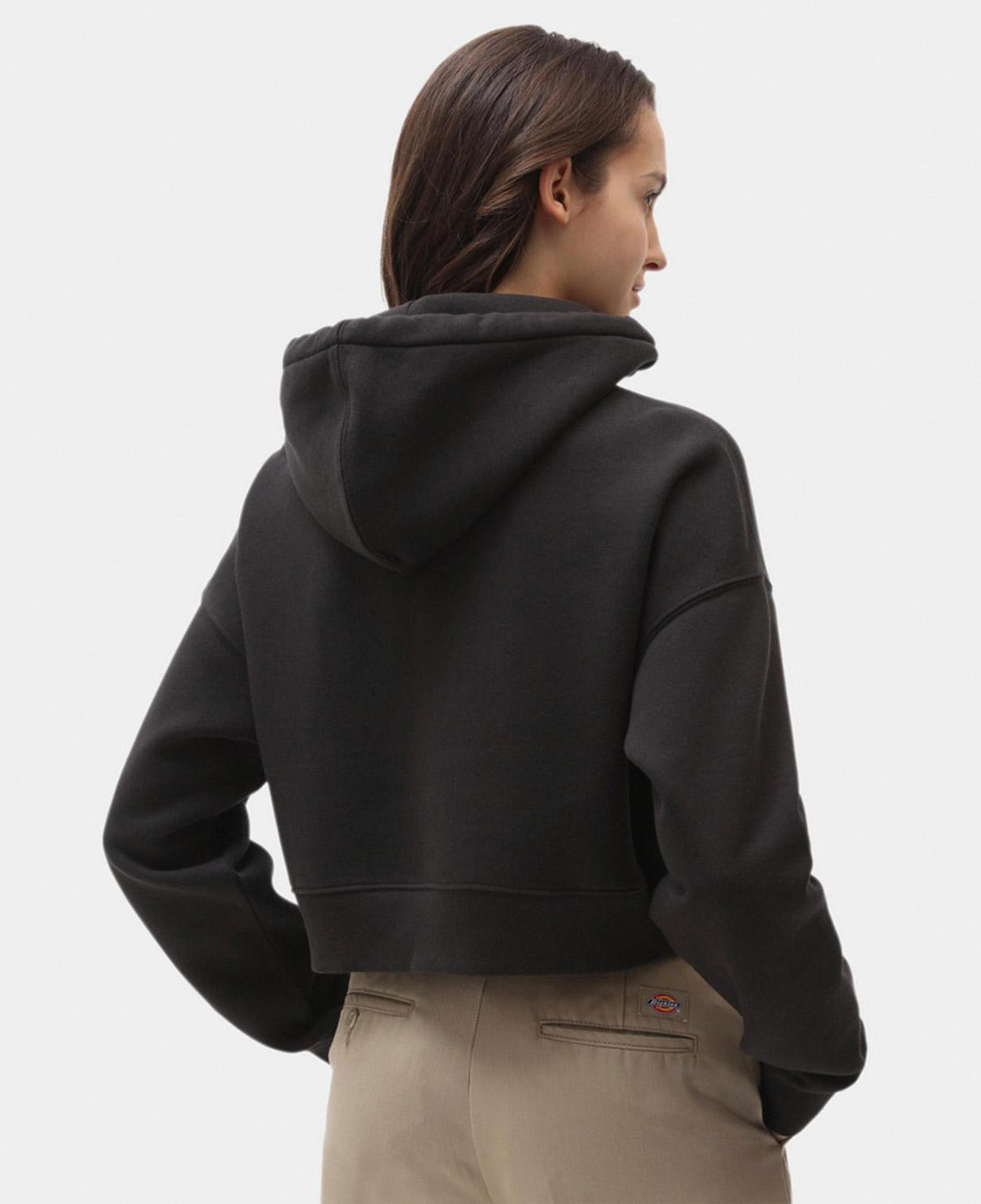 Dickies Oakport Cropped Kadın Siyah Hoodie
