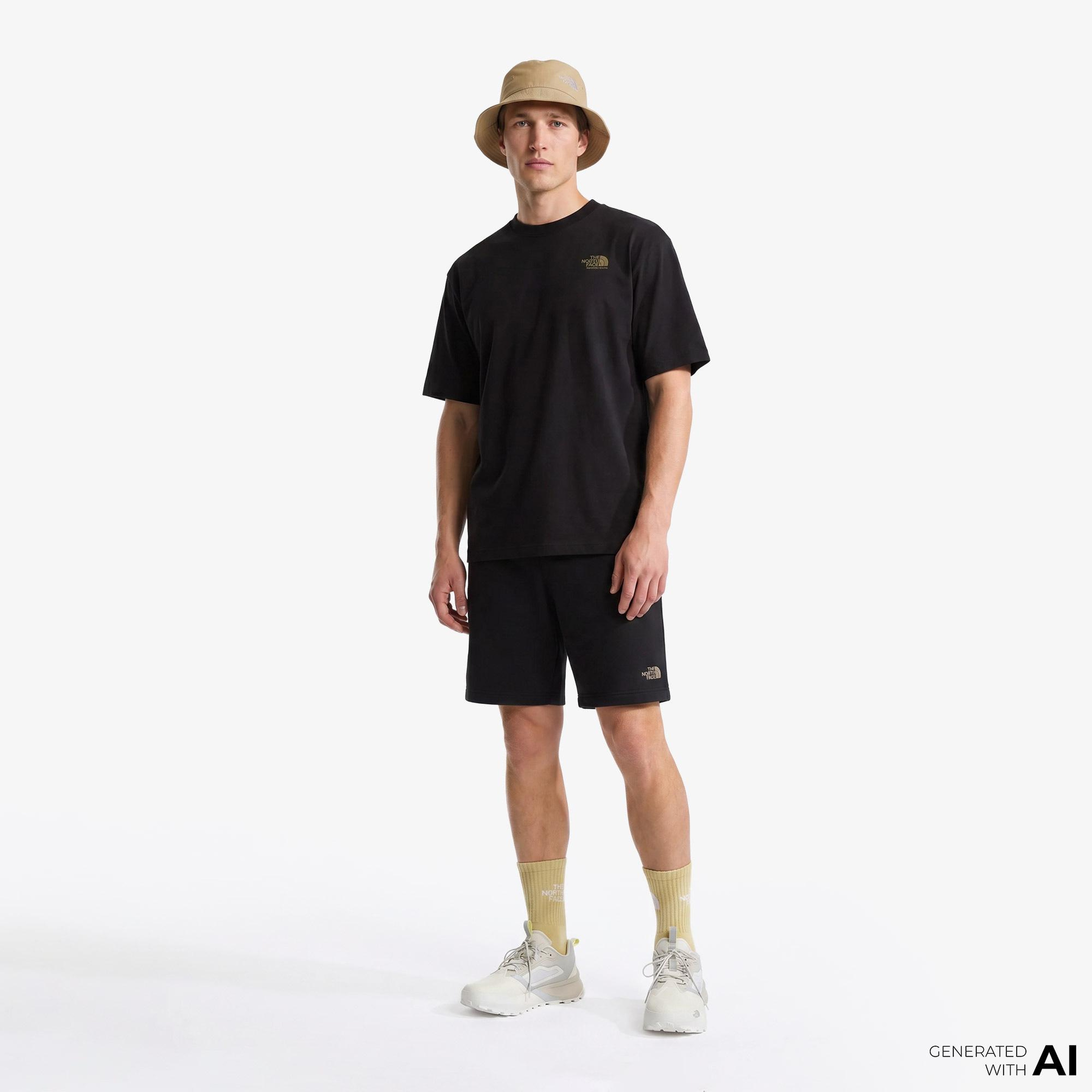 The North Face Plant Amp Flora Oversize Sleev Erkek Siyah T-Shirt