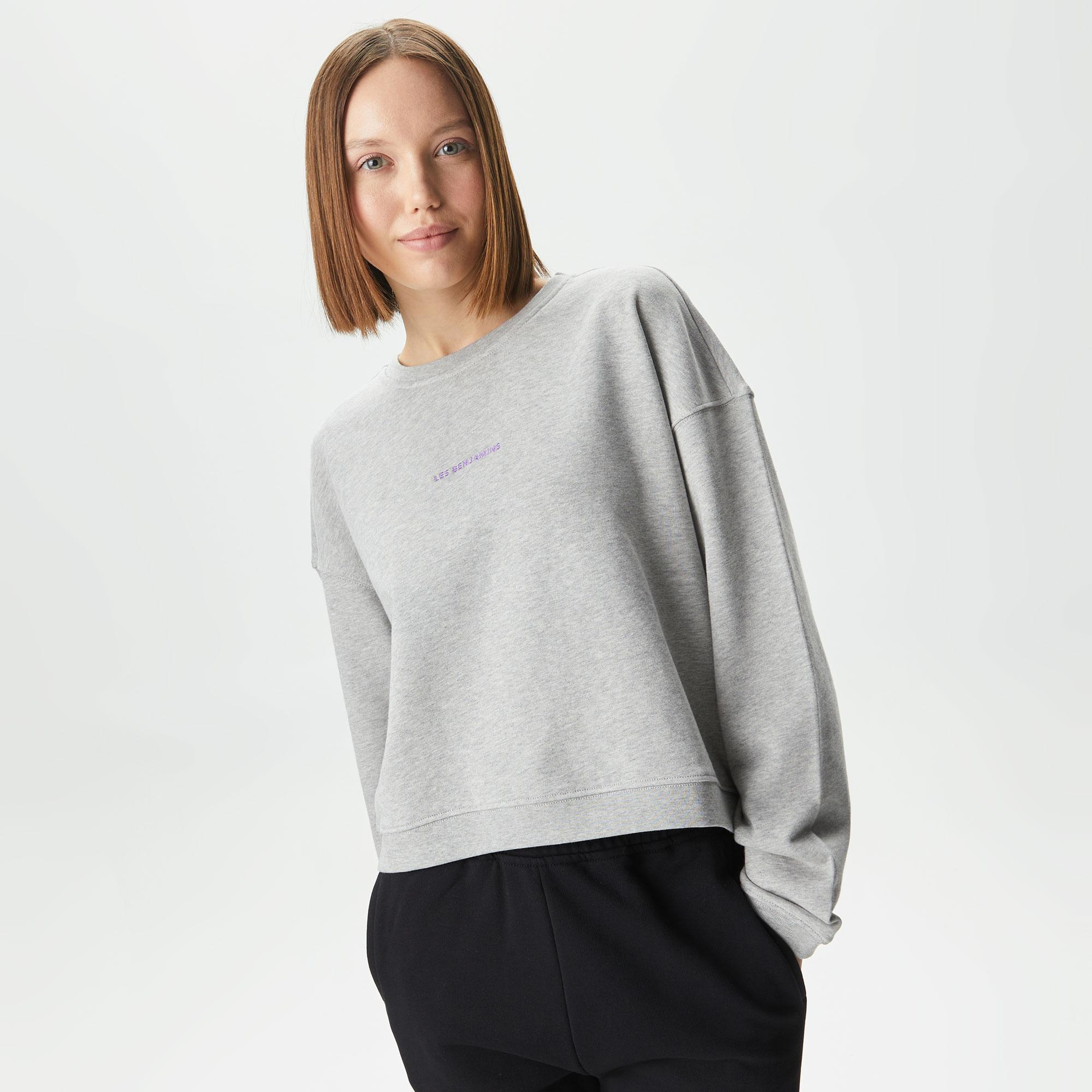 Les Benjamins Core Kadın Gri Sweatshirt