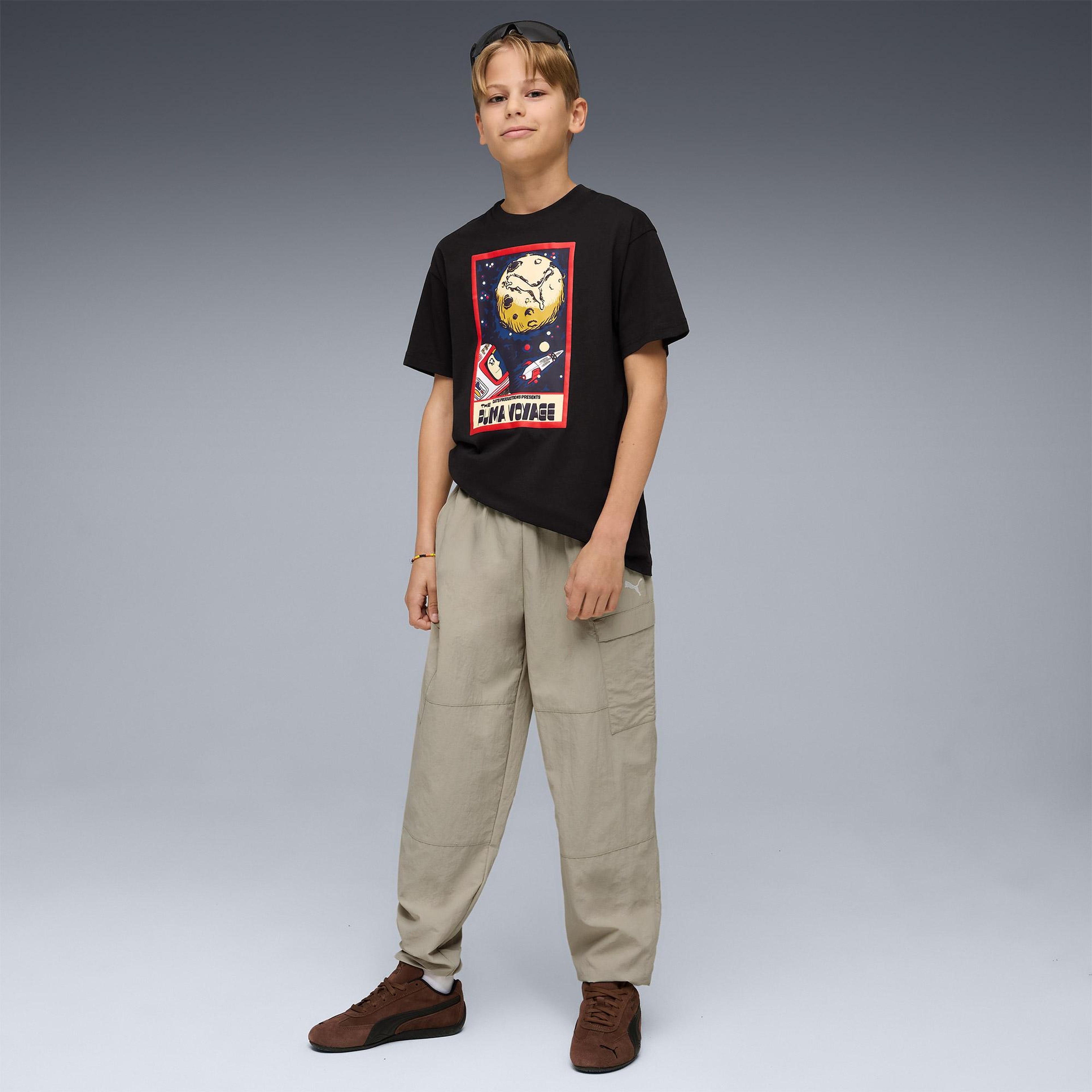 Puma Graphic Çocuk Siyah T-Shirt