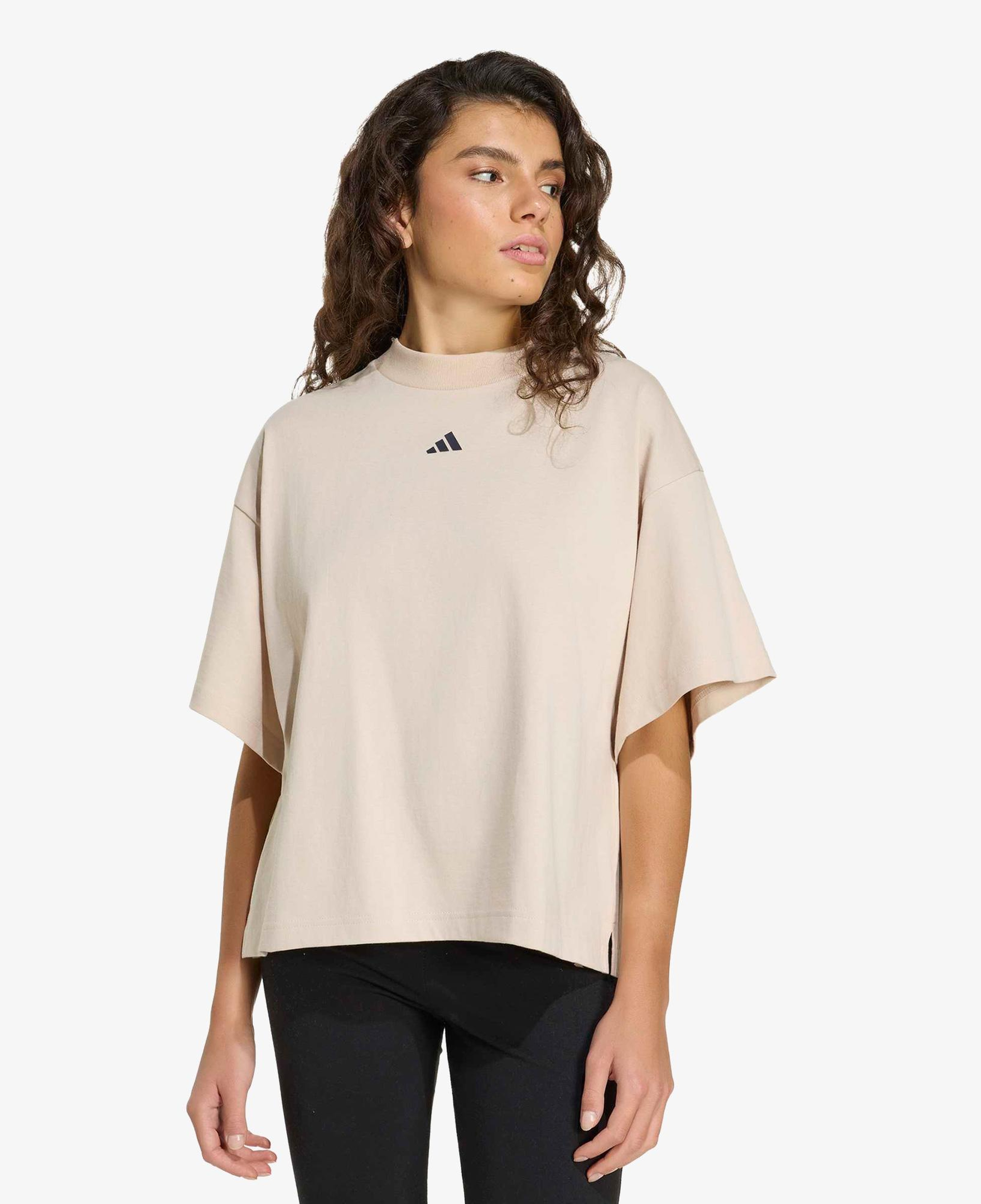 adidas 3Ss Gfx Kadın Bej T-Shirt