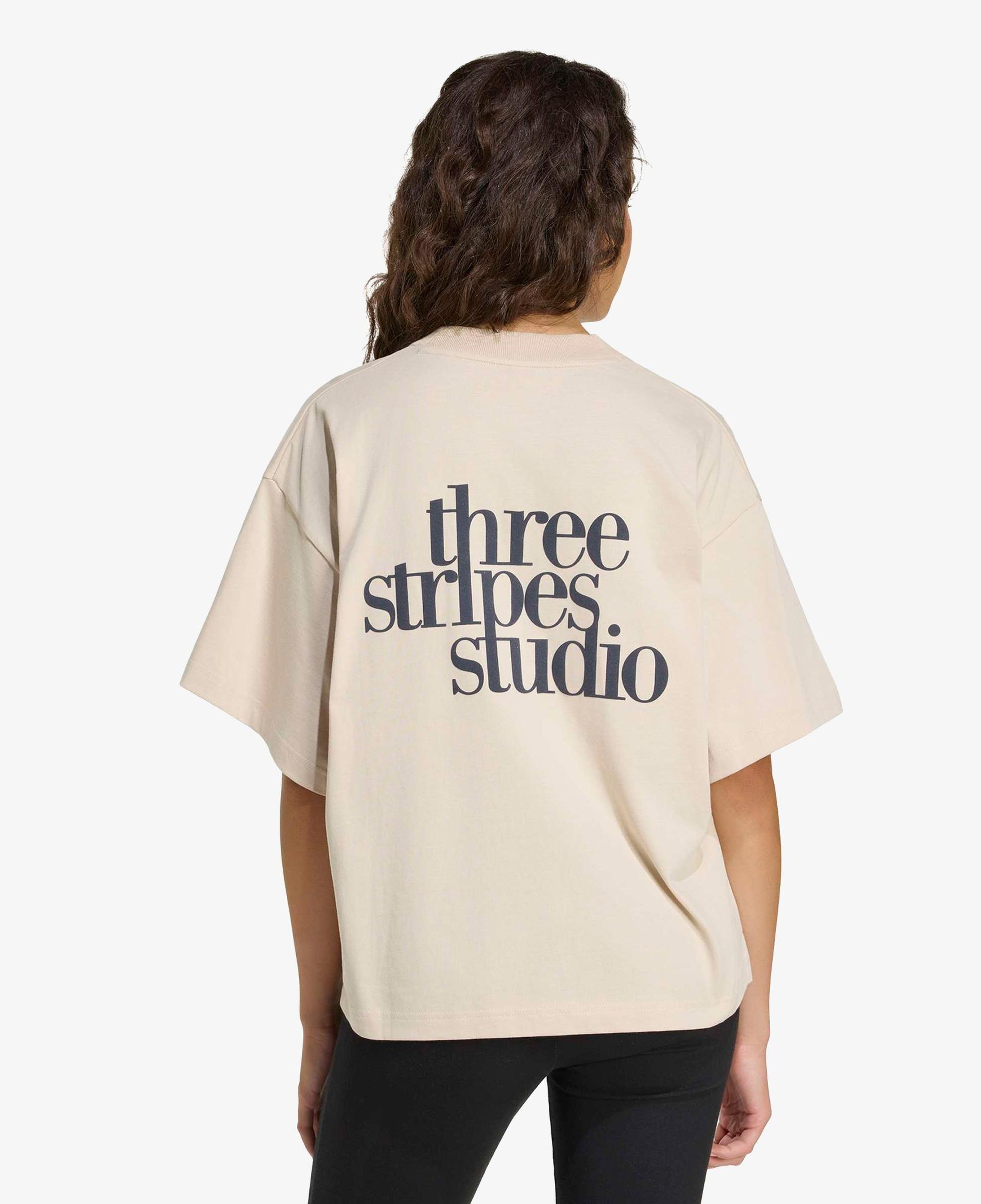 adidas 3Ss Gfx Kadın Bej T-Shirt