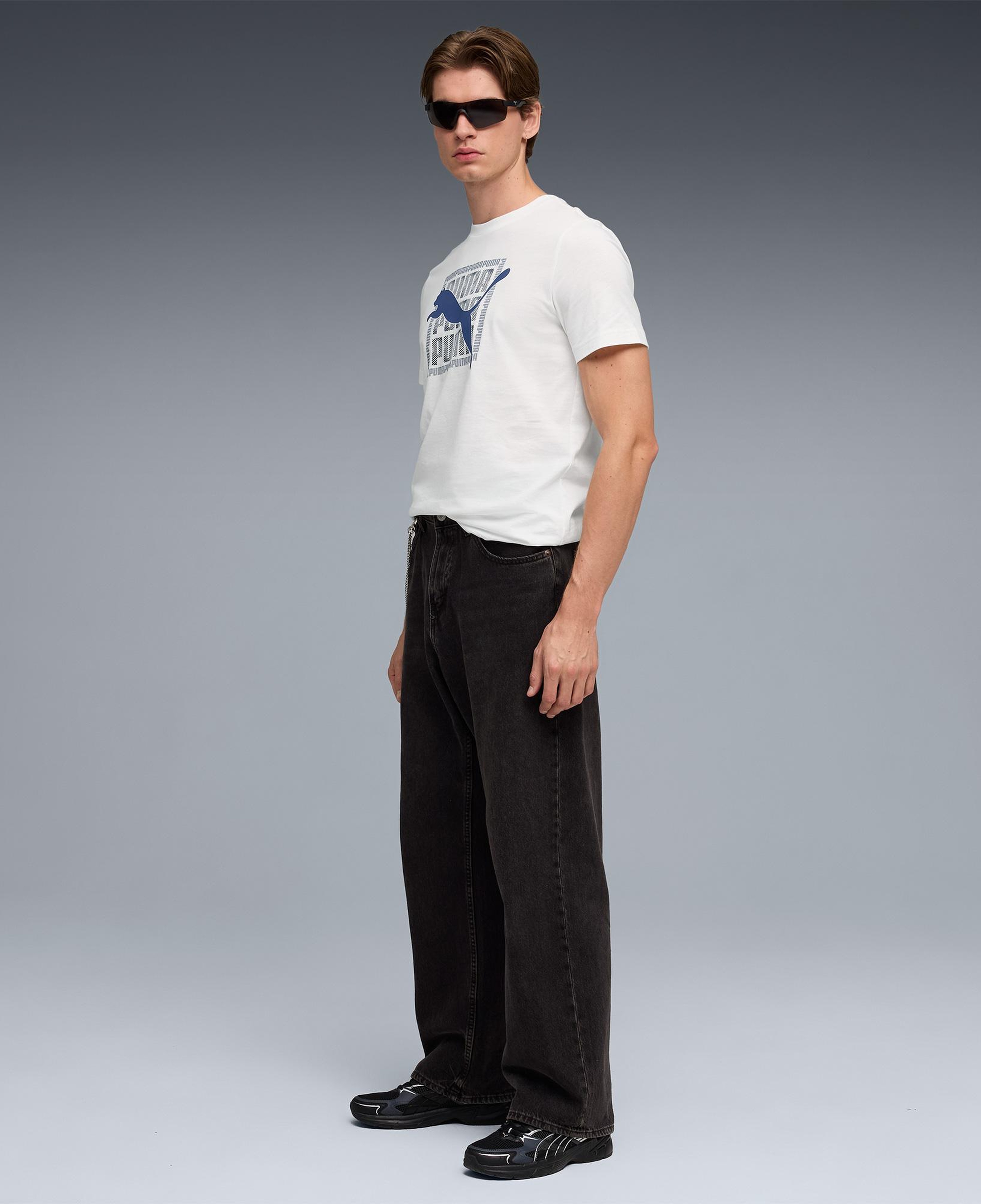 Puma Graphic Erkek Beyaz T-Shirt