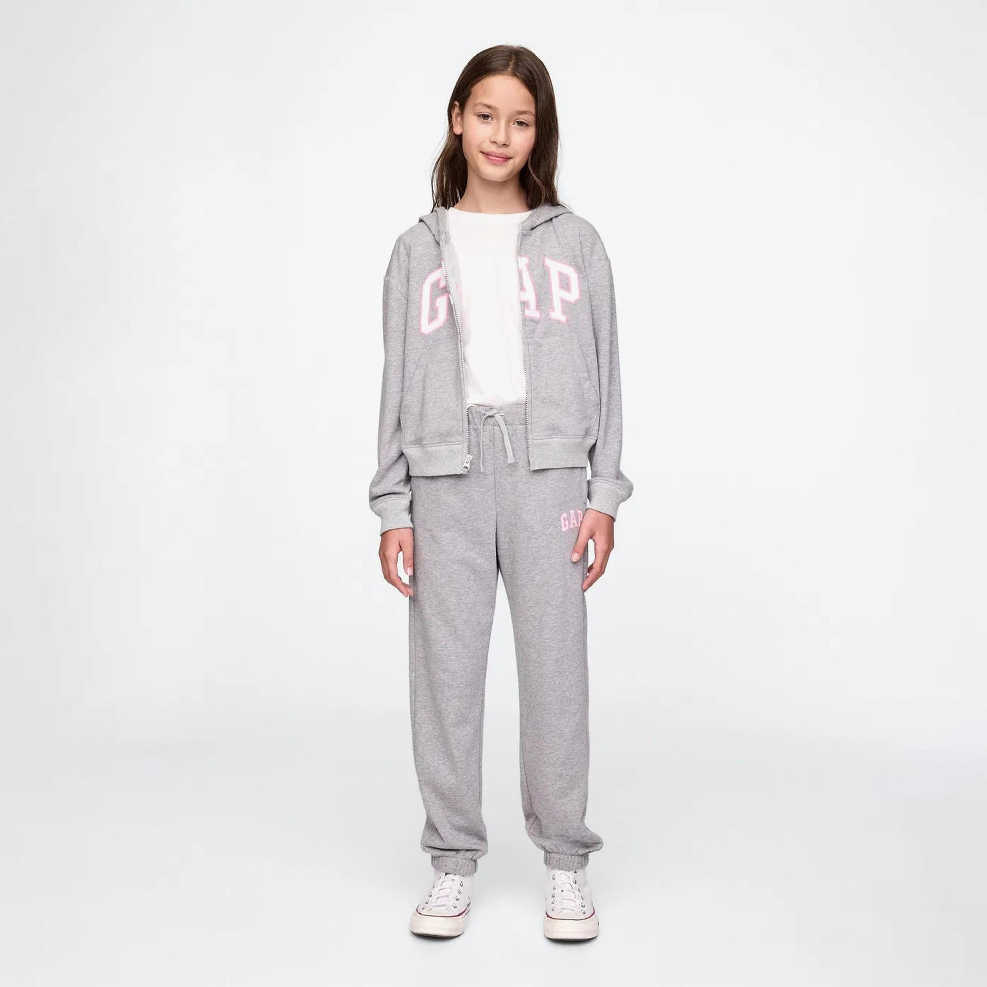 Gap V-Frch Logo Çocuk Gri Eşofman Altı