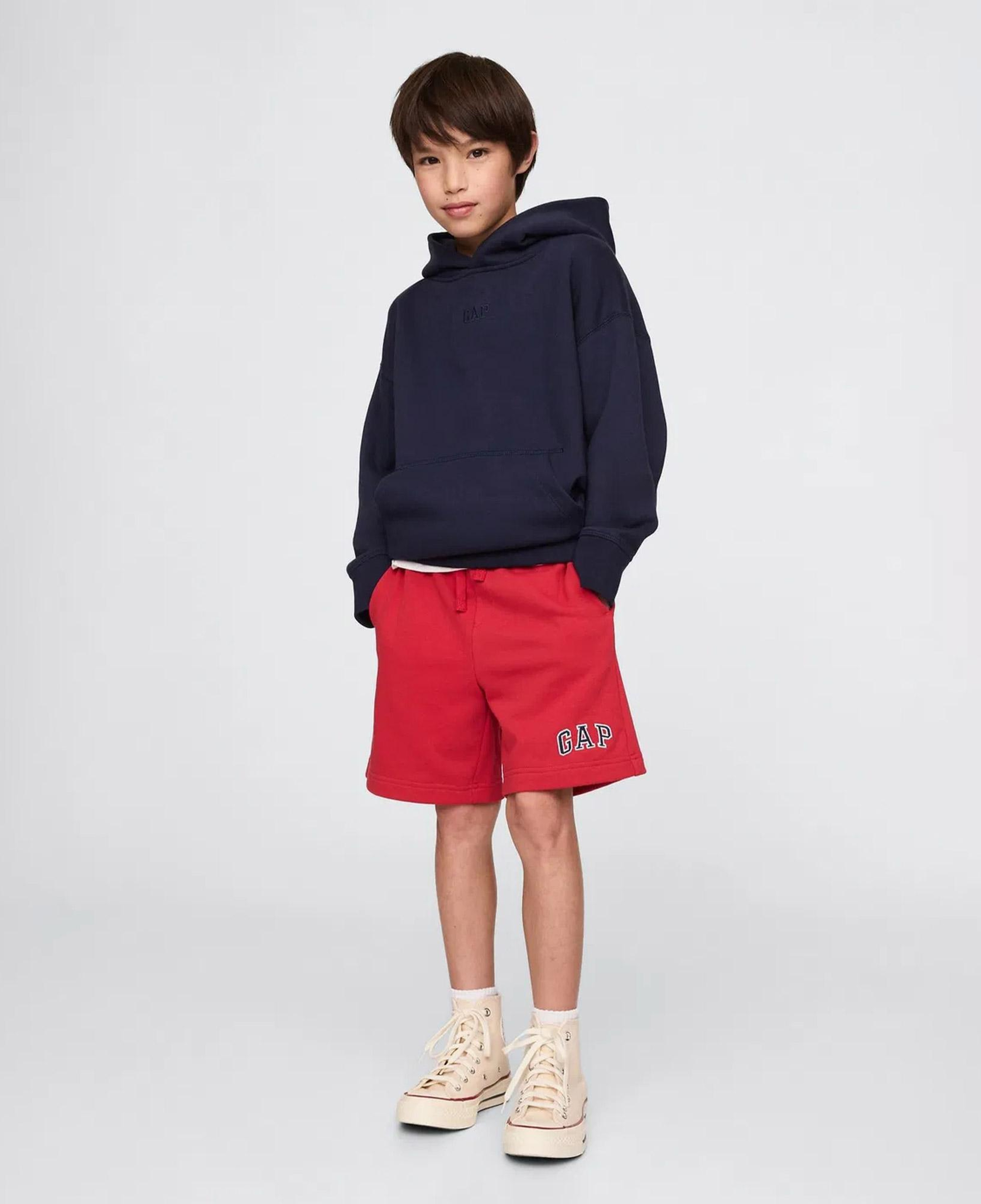 Gap V-Frch Logo Çocuk Kırmızı Şort
