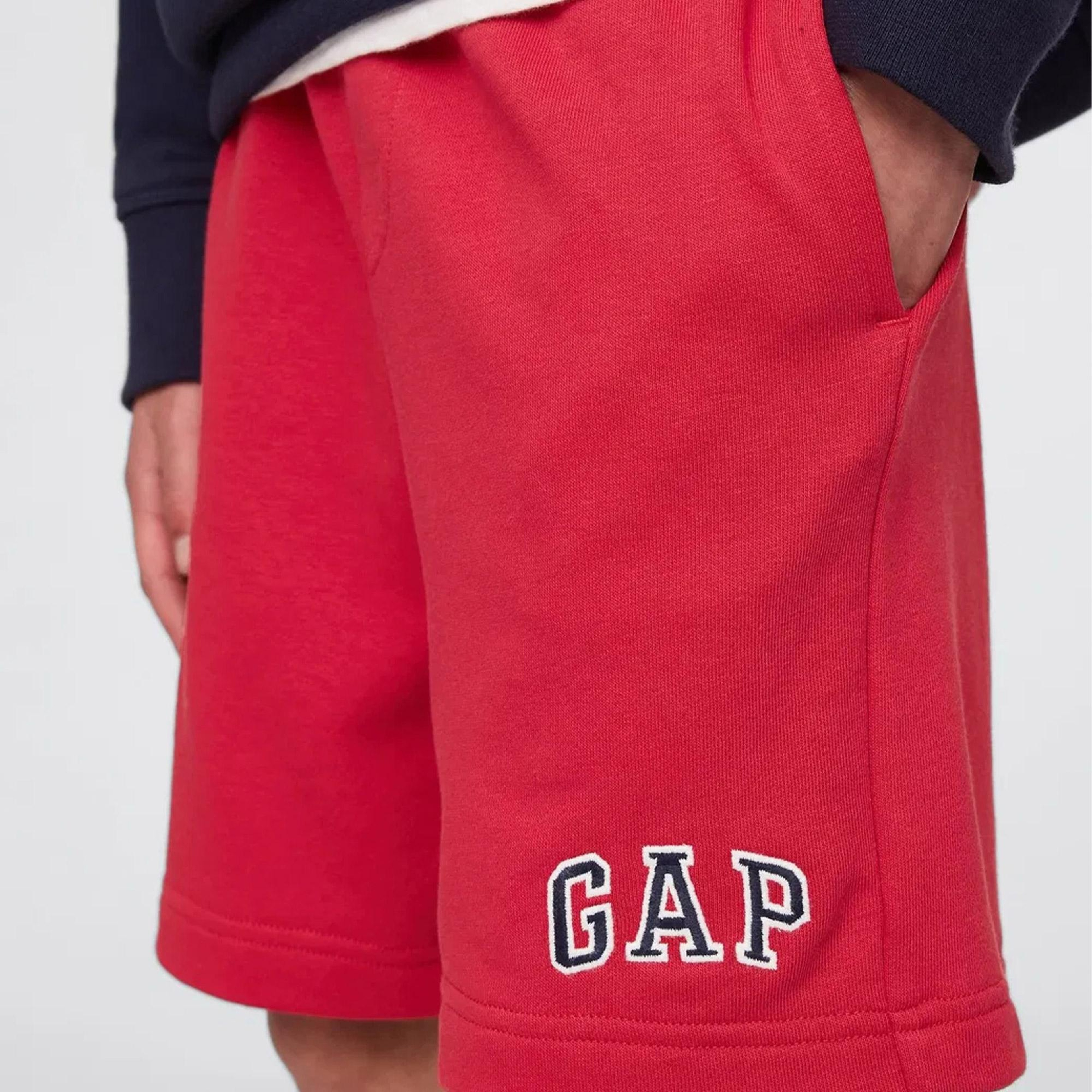 Gap V-Frch Logo Çocuk Kırmızı Şort
