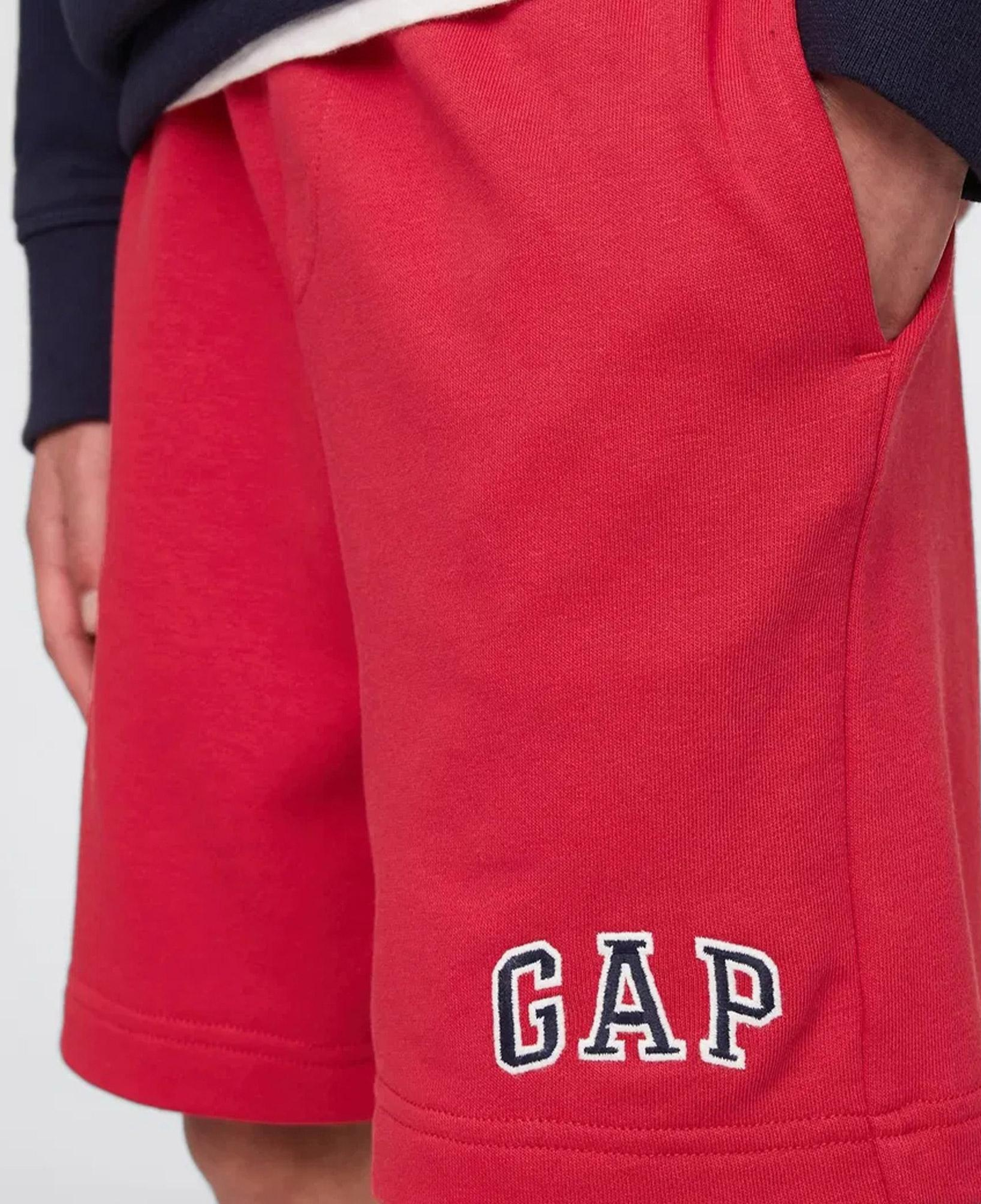Gap V-Frch Logo Çocuk Kırmızı Şort