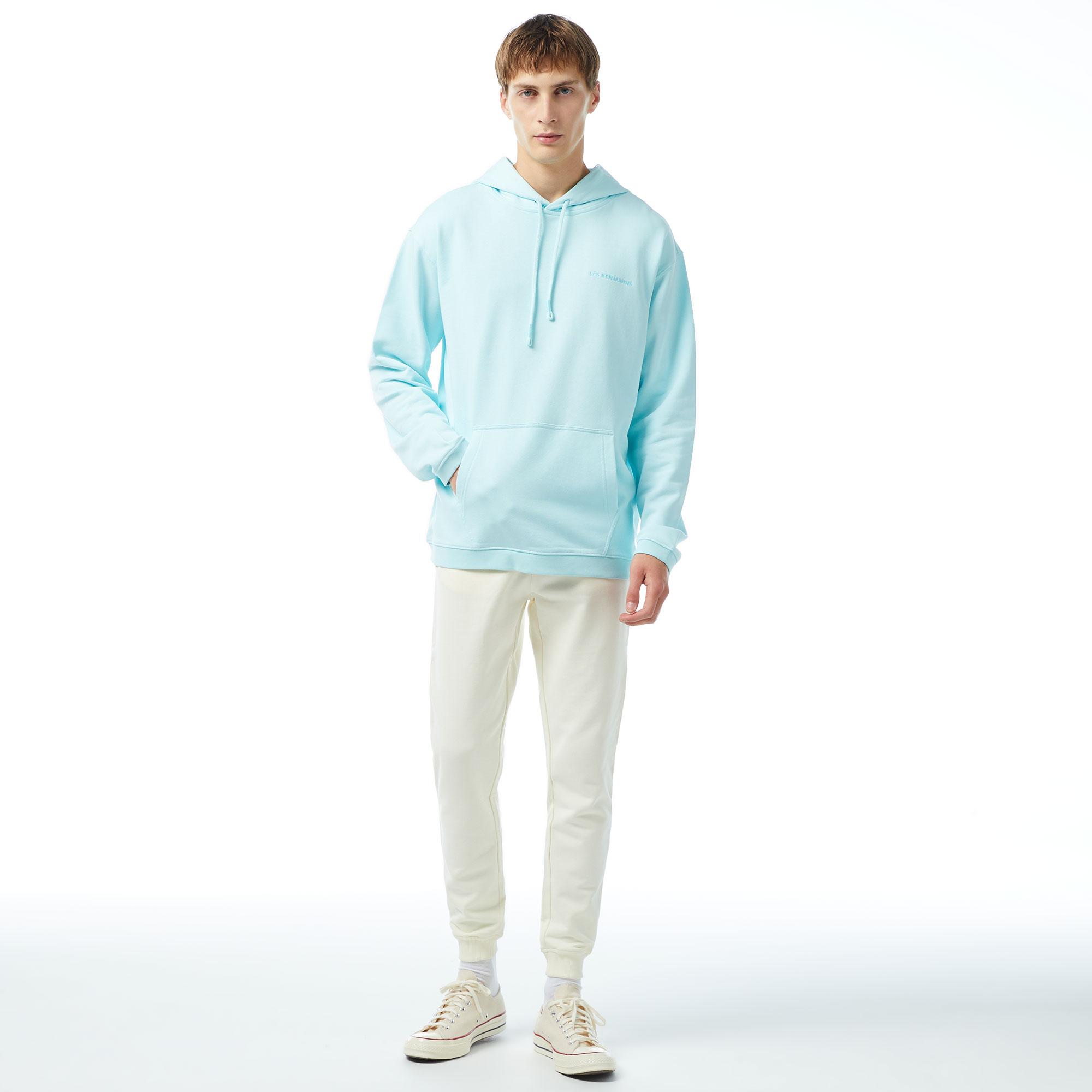 Les Benjamins 307 Erkek Mavi Hoodie
