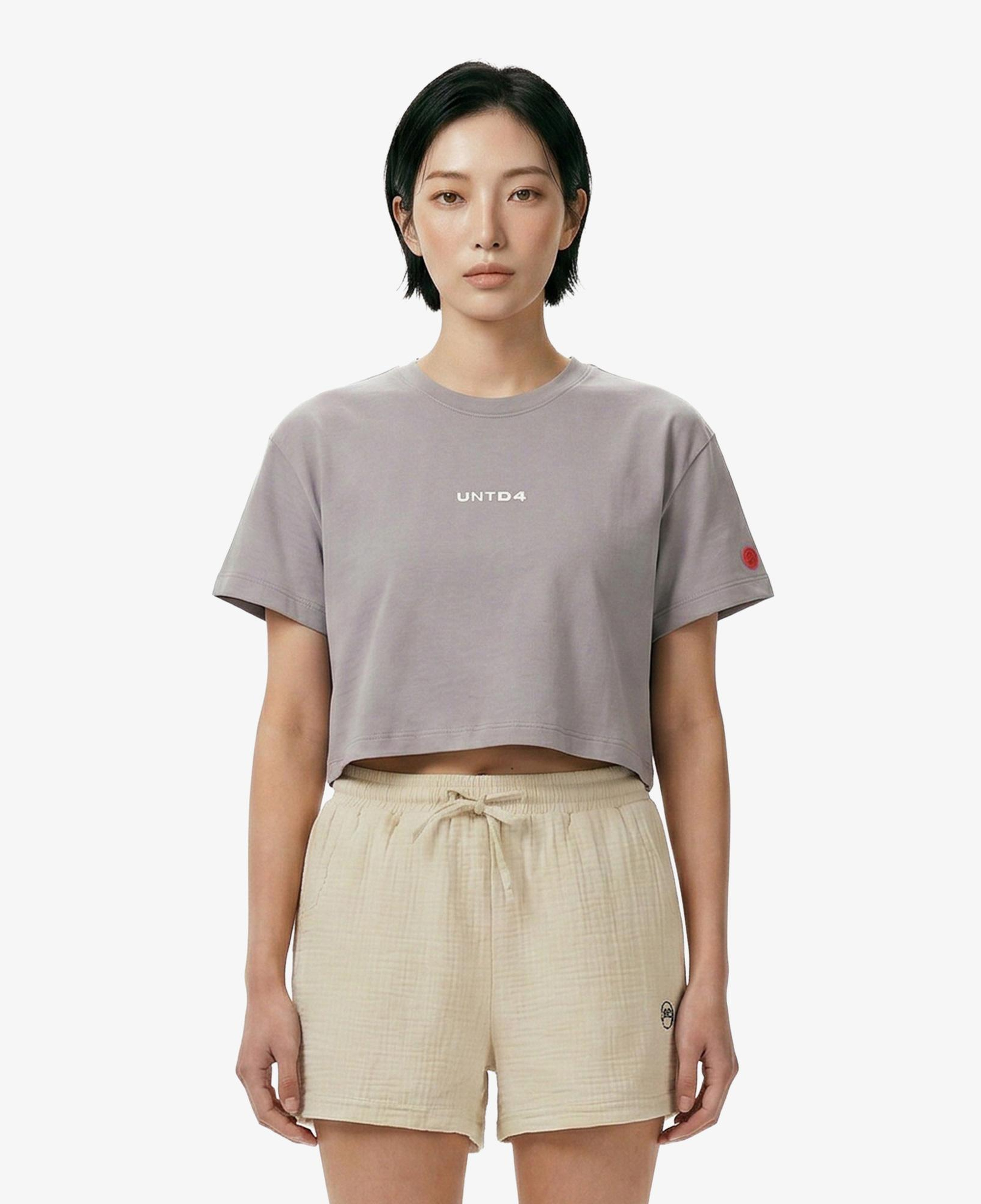 UNITED4 Regular Fit Kadın Gri T-Shirt