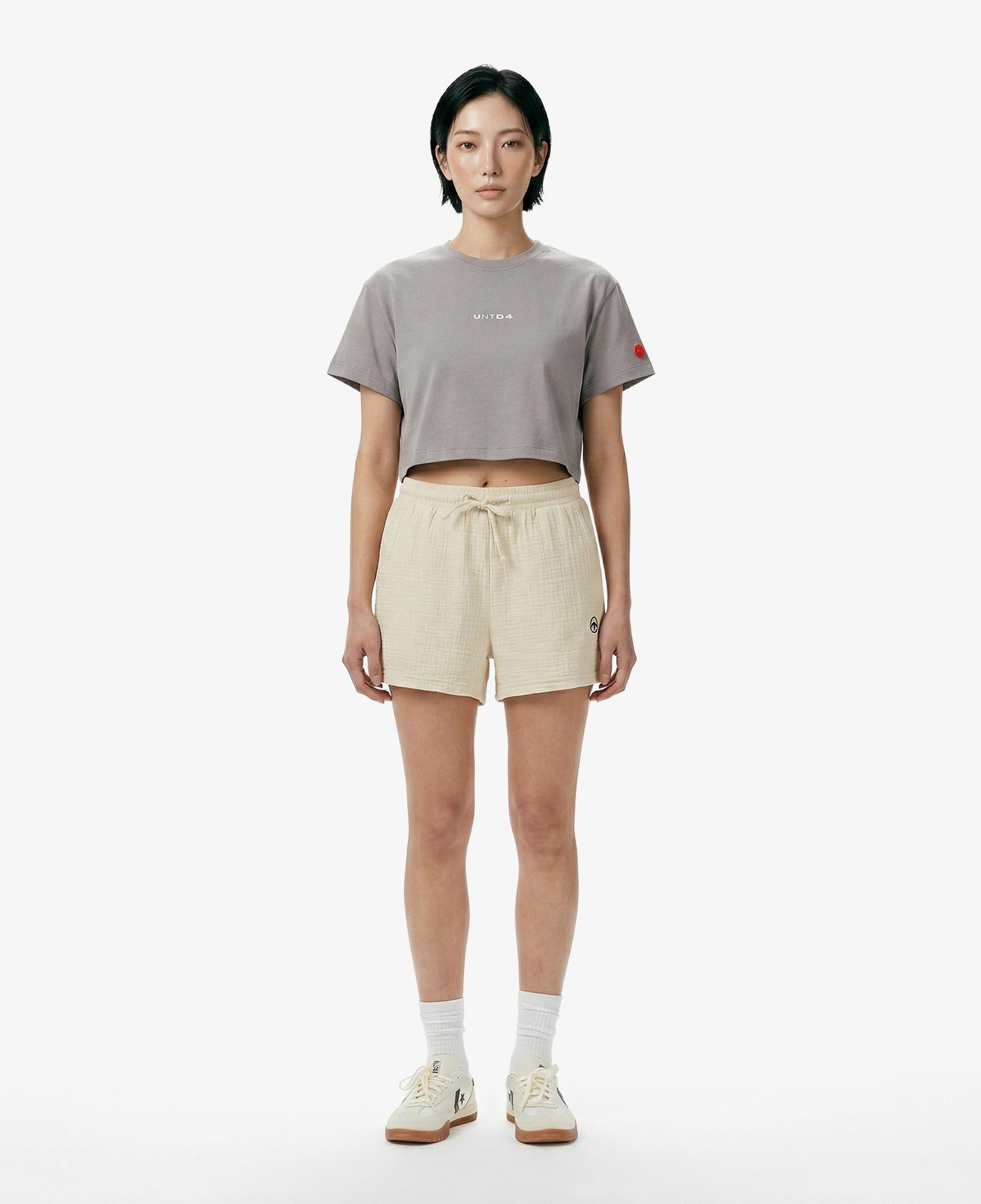 UNITED4 Regular Fit Kadın Gri T-Shirt