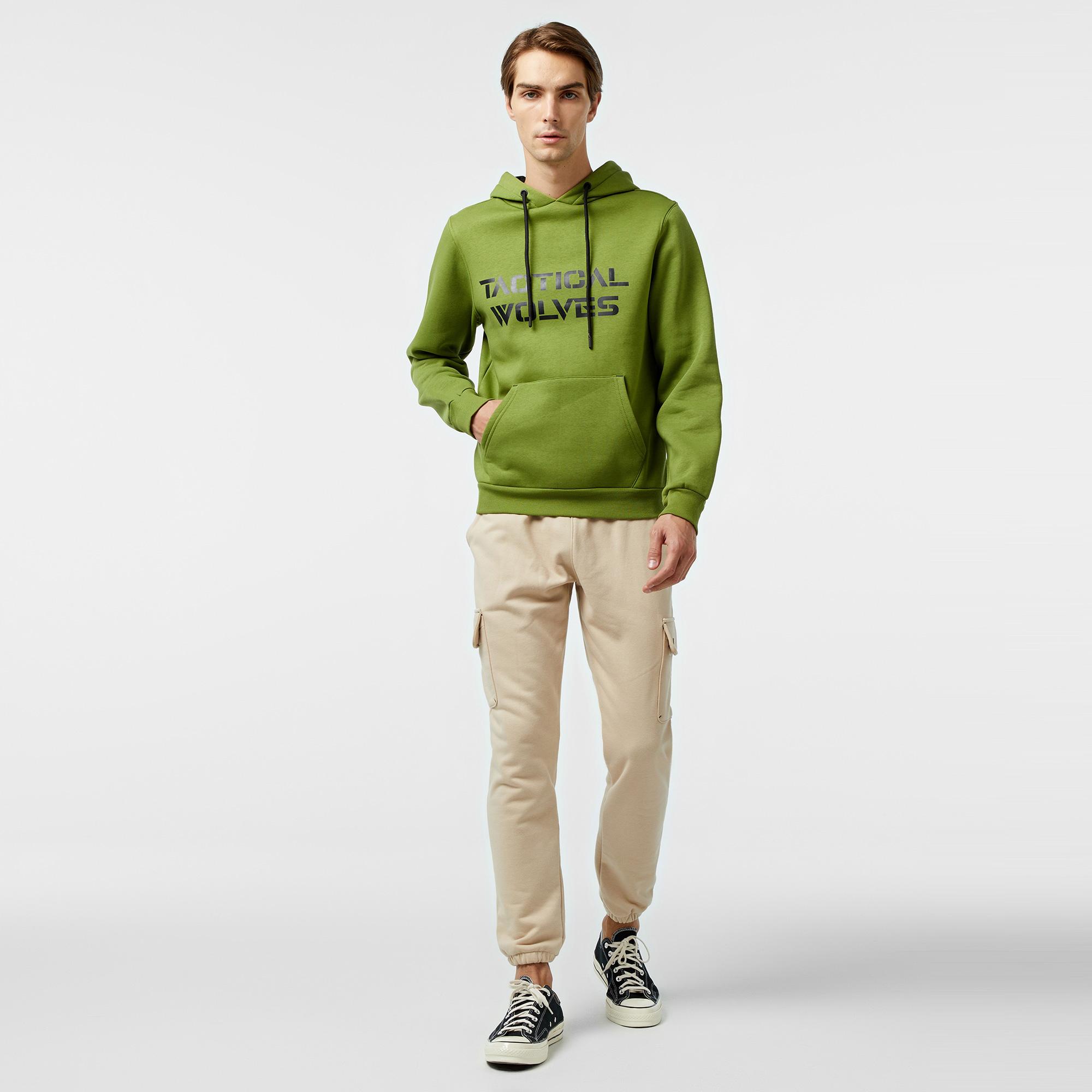 Tactical Wolves Classic Erkek Yeşil Hoodie