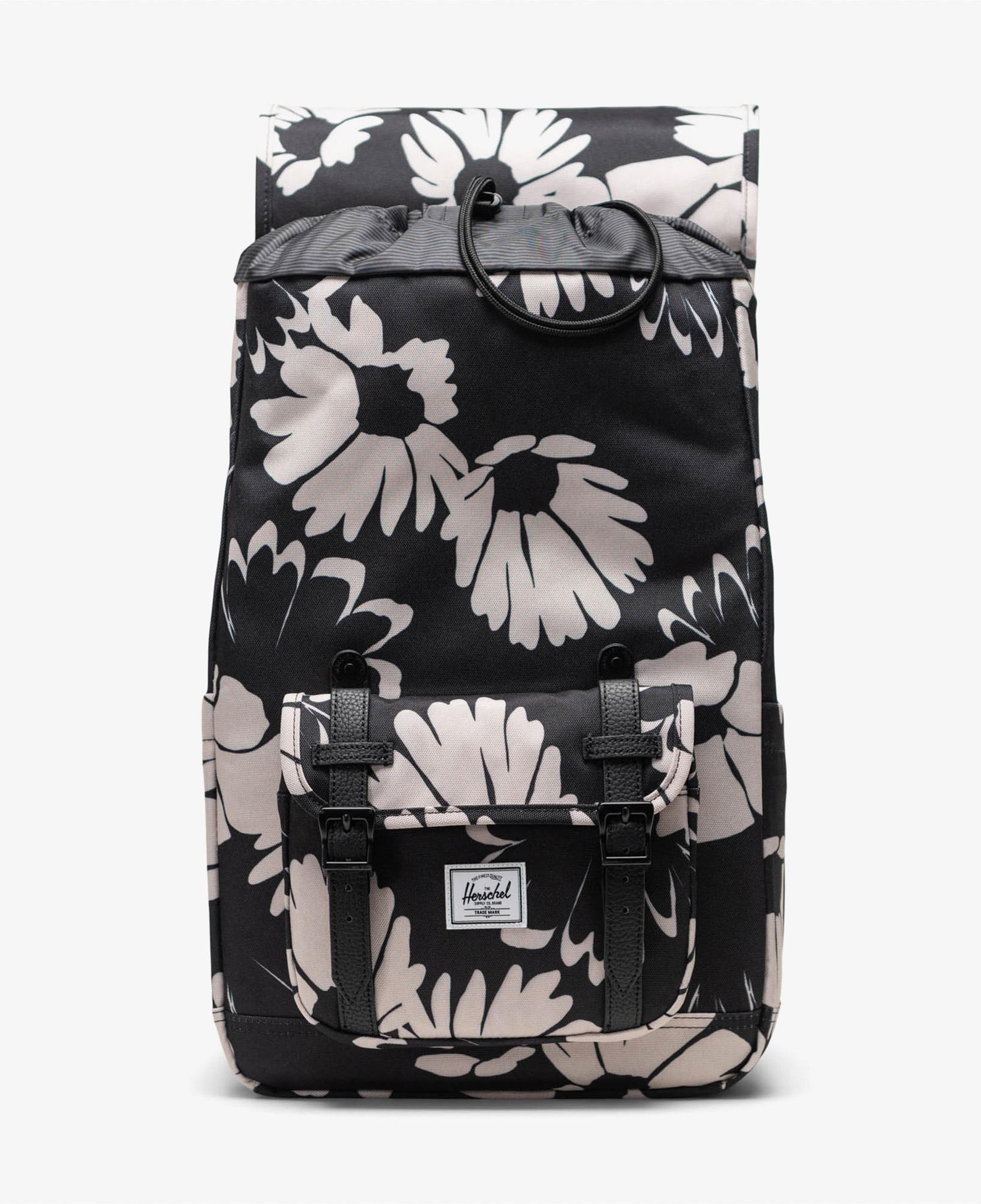 Herschel Little America Mid Flowers Unisex Siyah Sırt Çantası