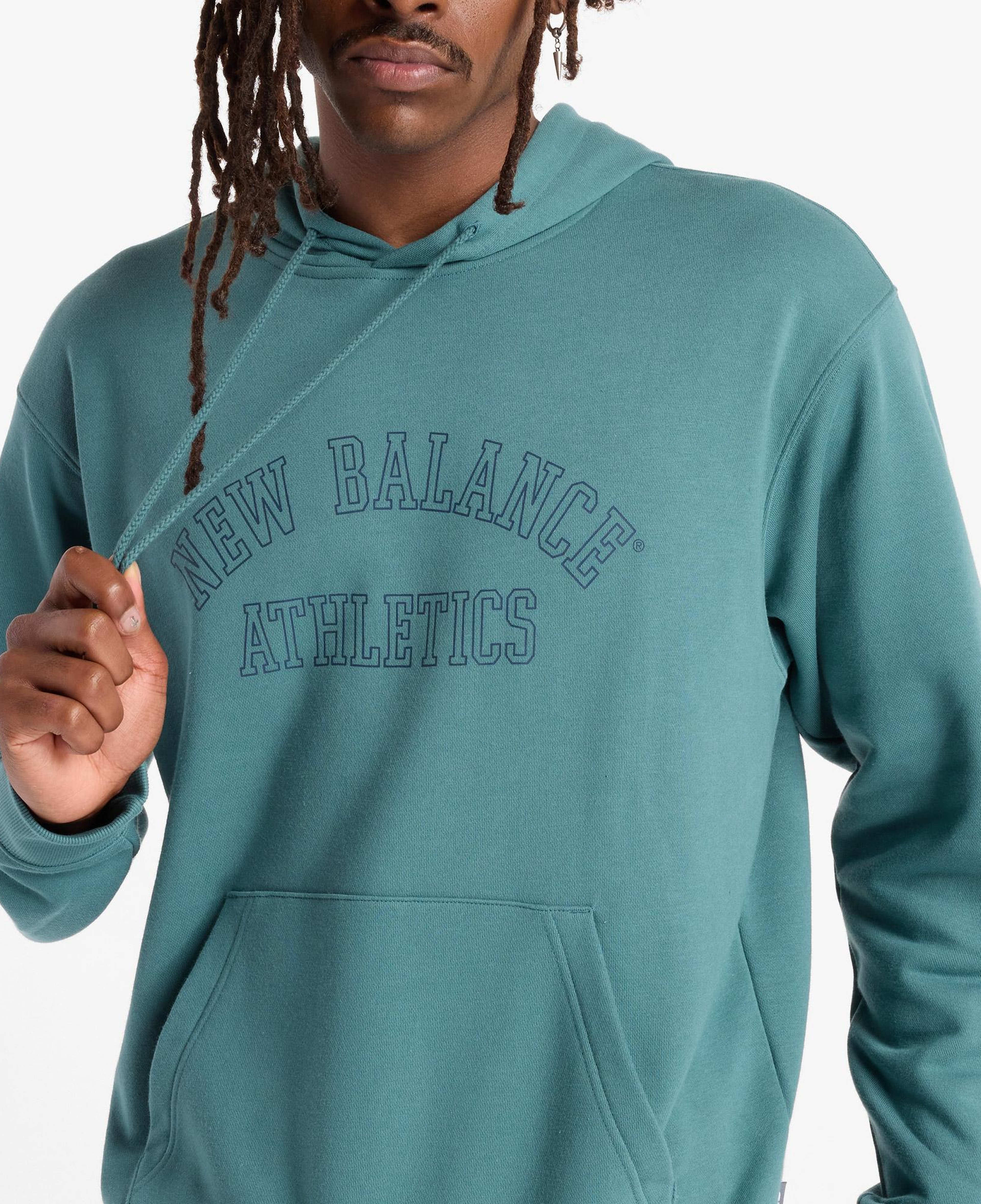 New Balance Graphic Erkek Yeşil Hoodie