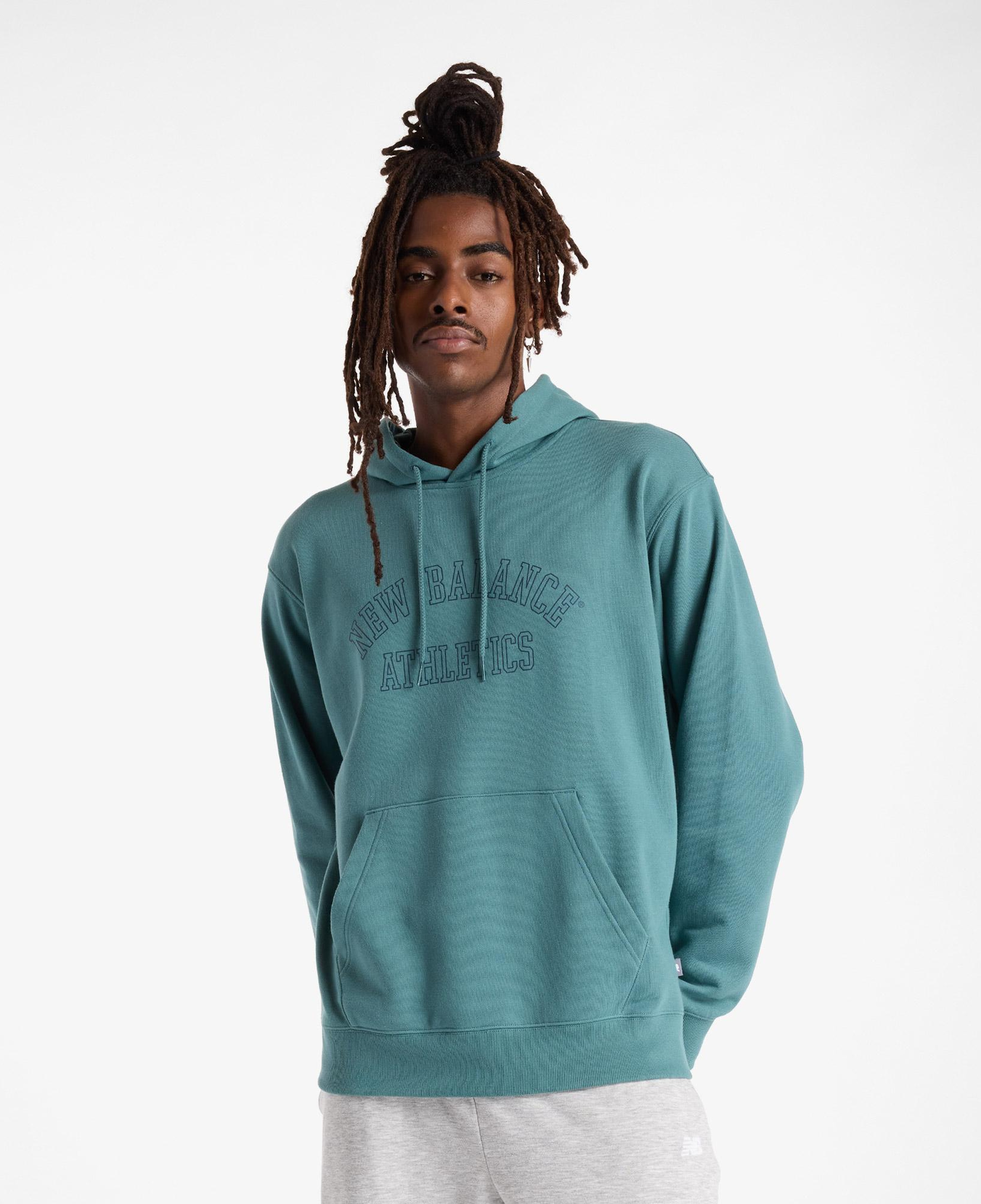 New Balance Graphic Erkek Yeşil Hoodie