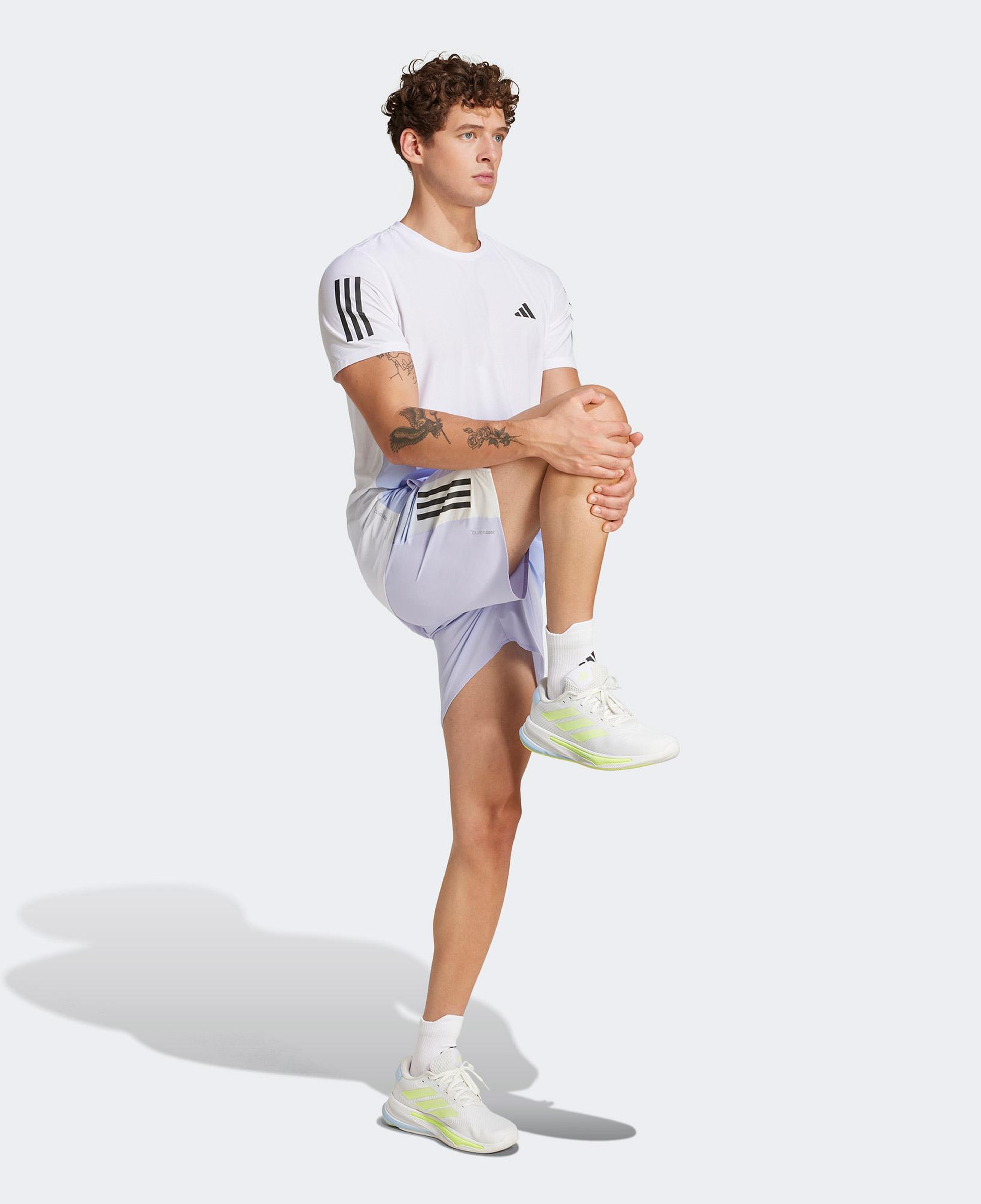 adidas Own The Run Climacool Colorblock Erkek Mor Koşu Şortu