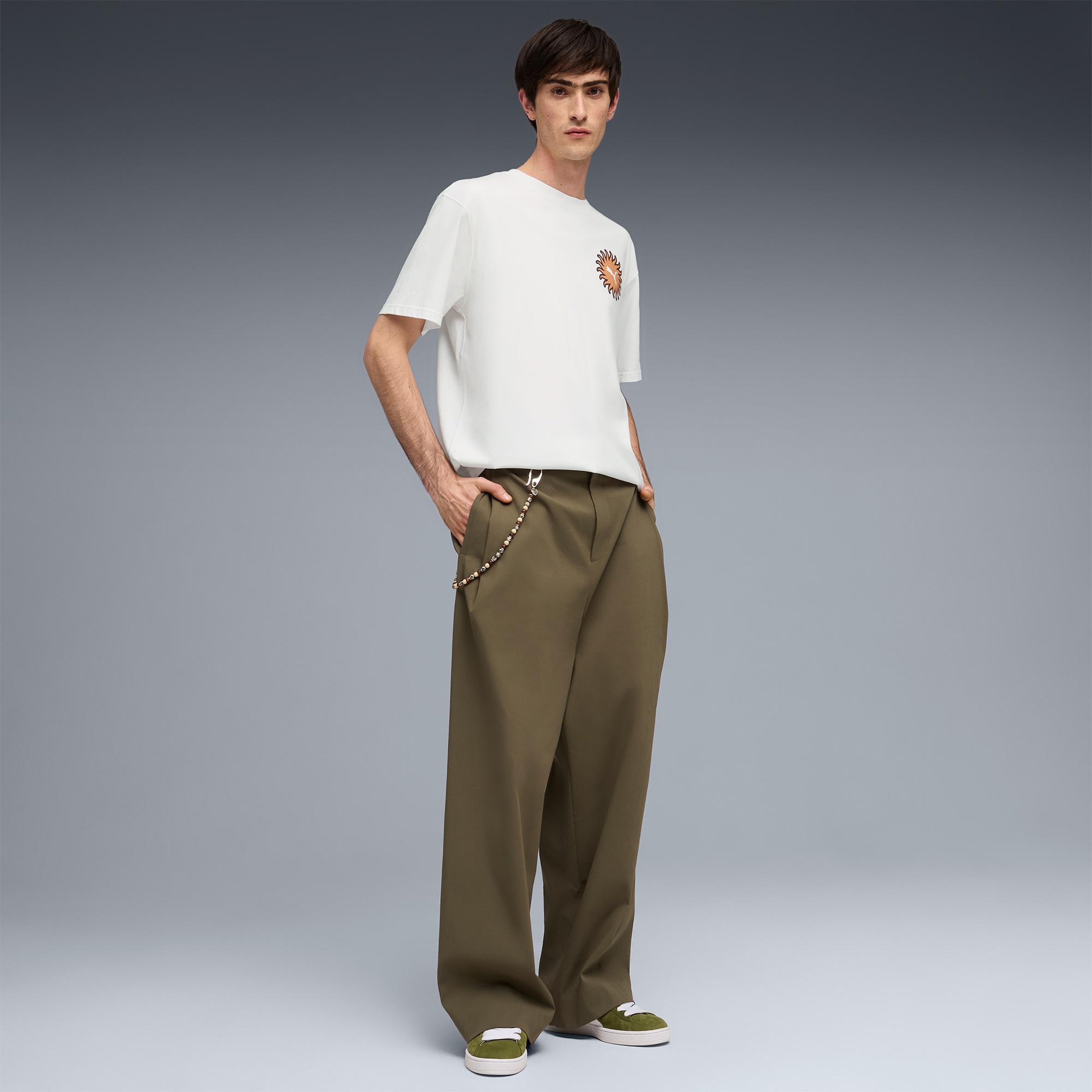 Puma Sunset Drive Relaxed Erkek Beyaz T-Shirt