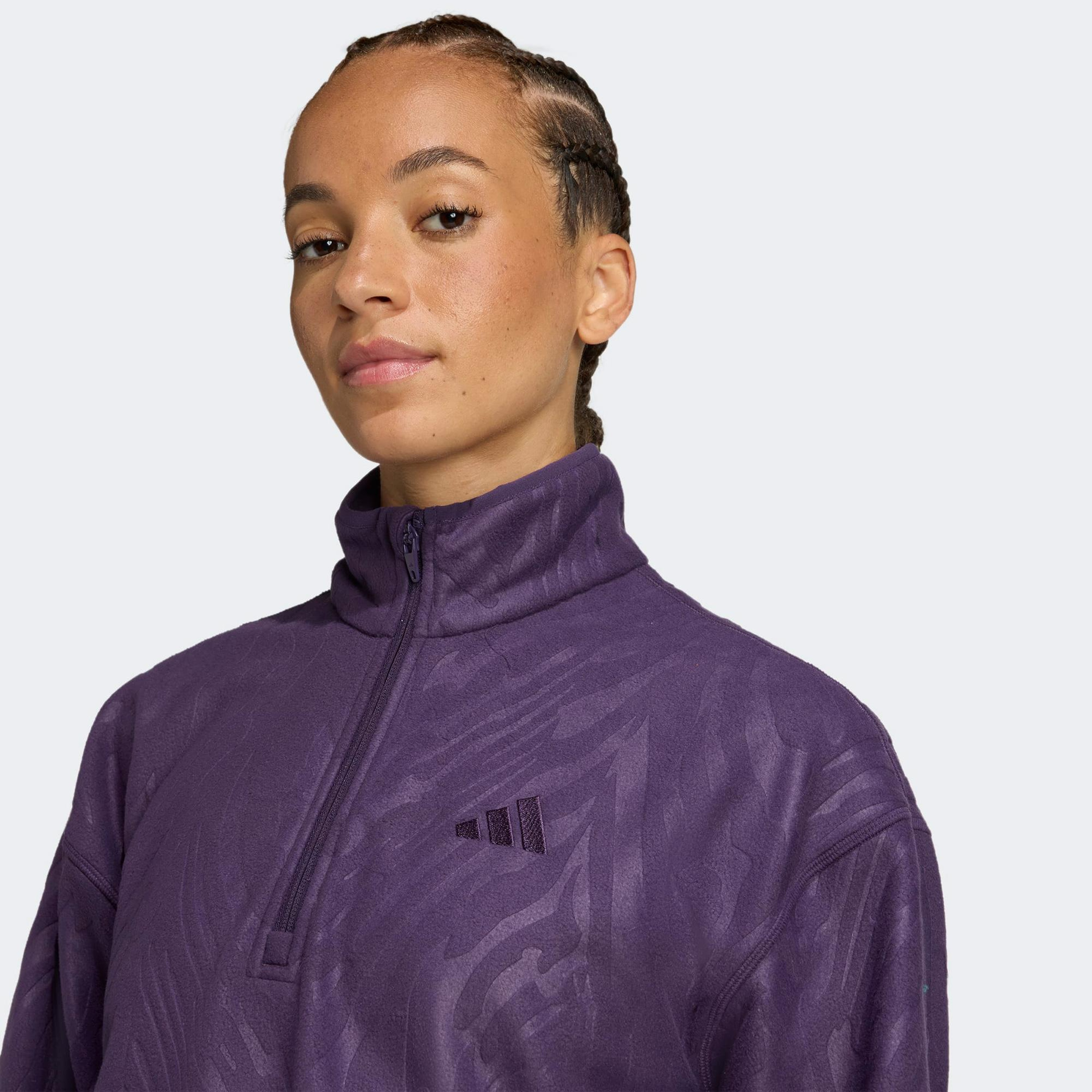 adidas Aop Kadın Mor Antrenman Sweatshirt