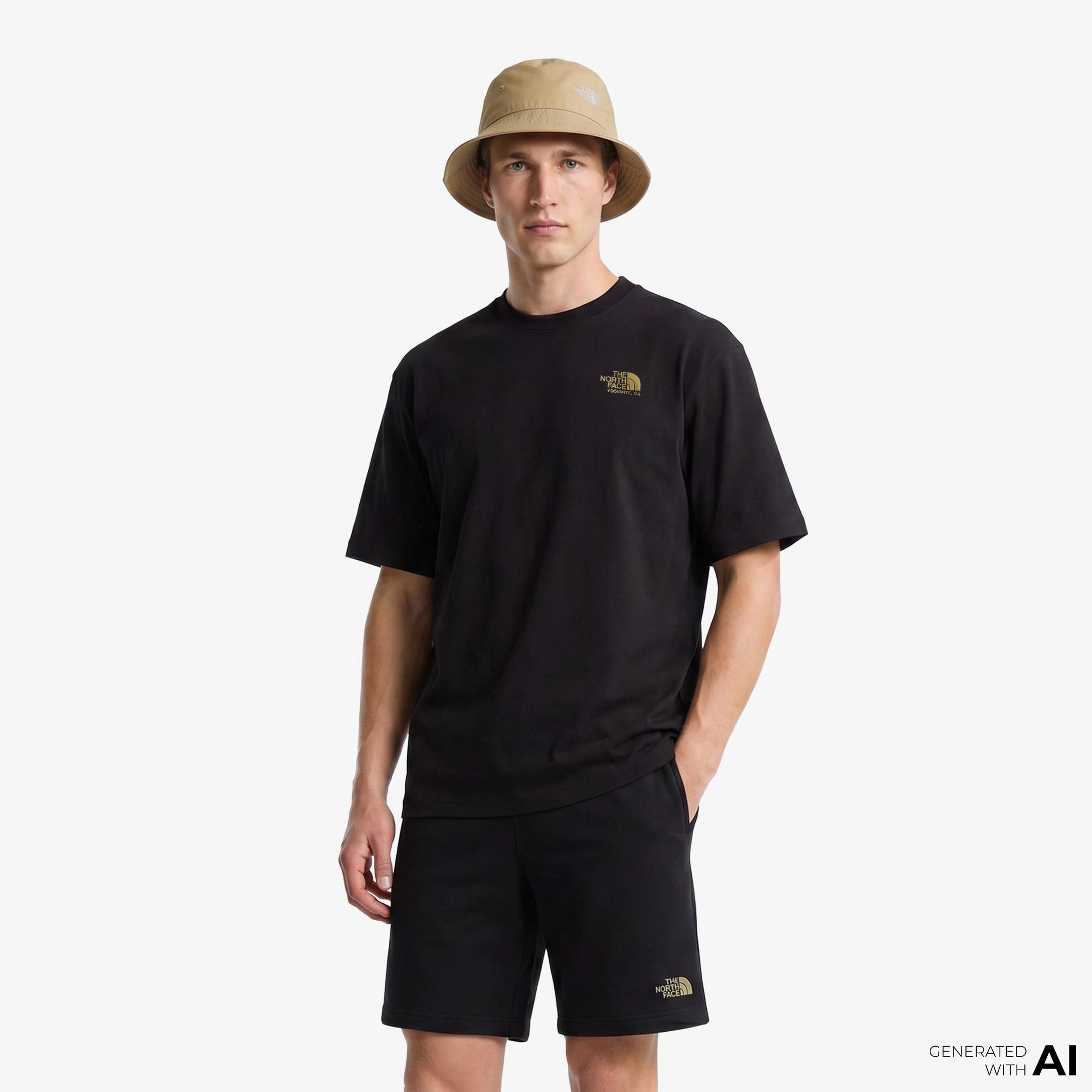 The North Face Plant Amp Flora Oversize Sleev Erkek Siyah T-Shirt