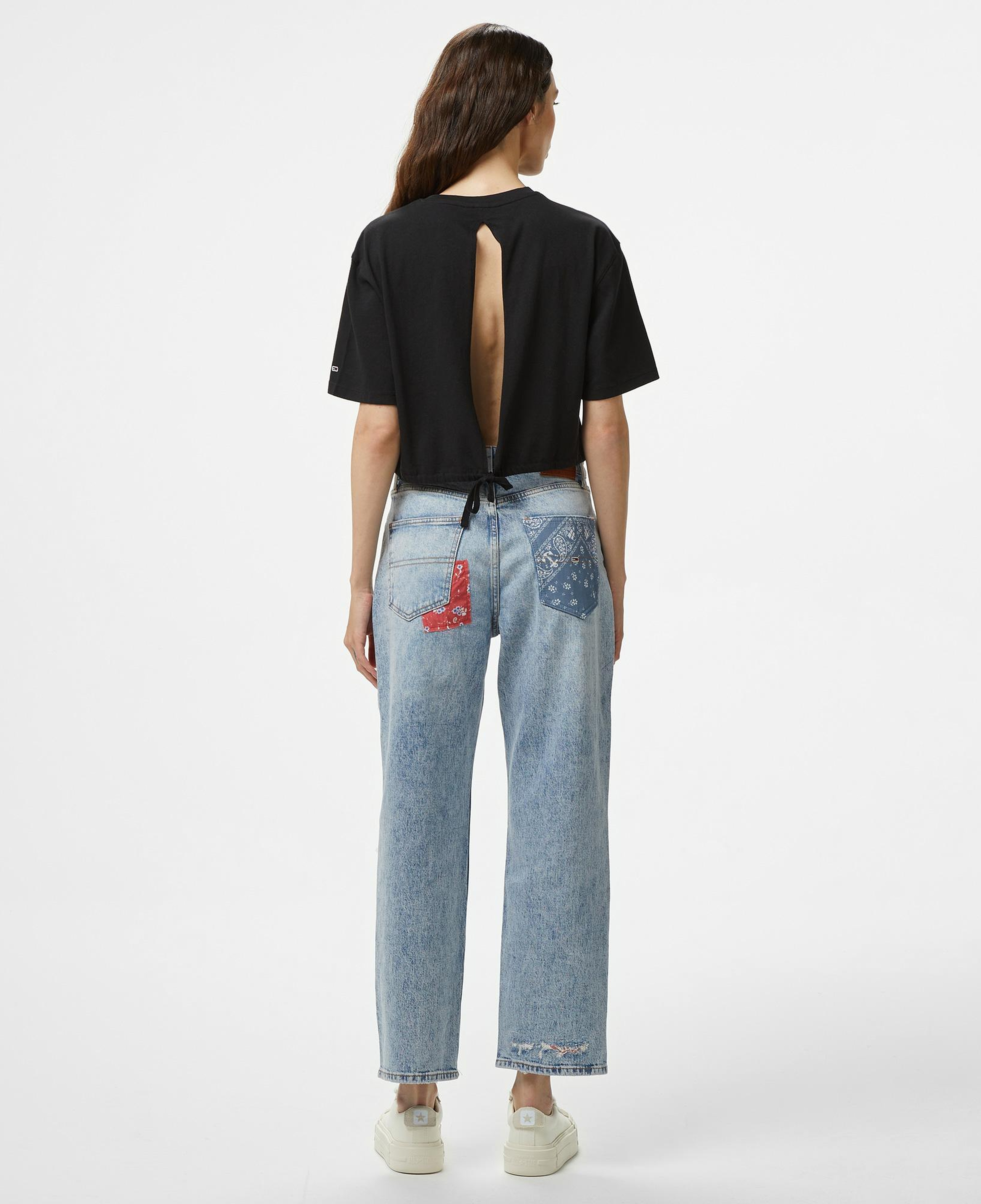 Tommy Hilfiger Patchwork Kadın Mavi Pantolon