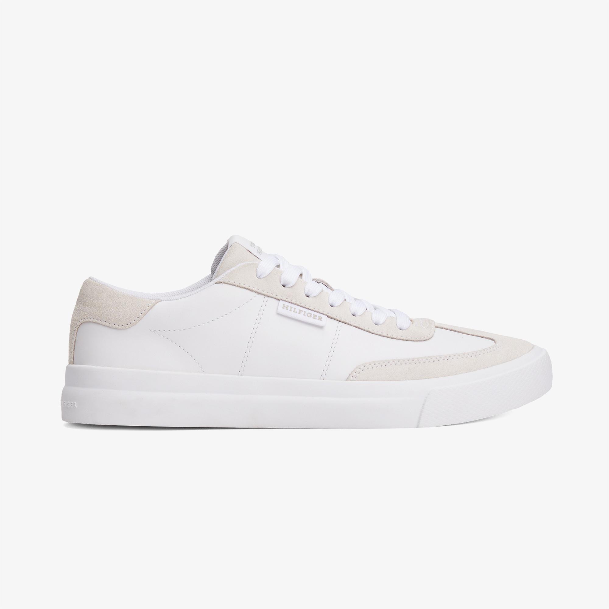 Tommy Hilfiger Cupset Leather Summer Erkek Beyaz Sneaker