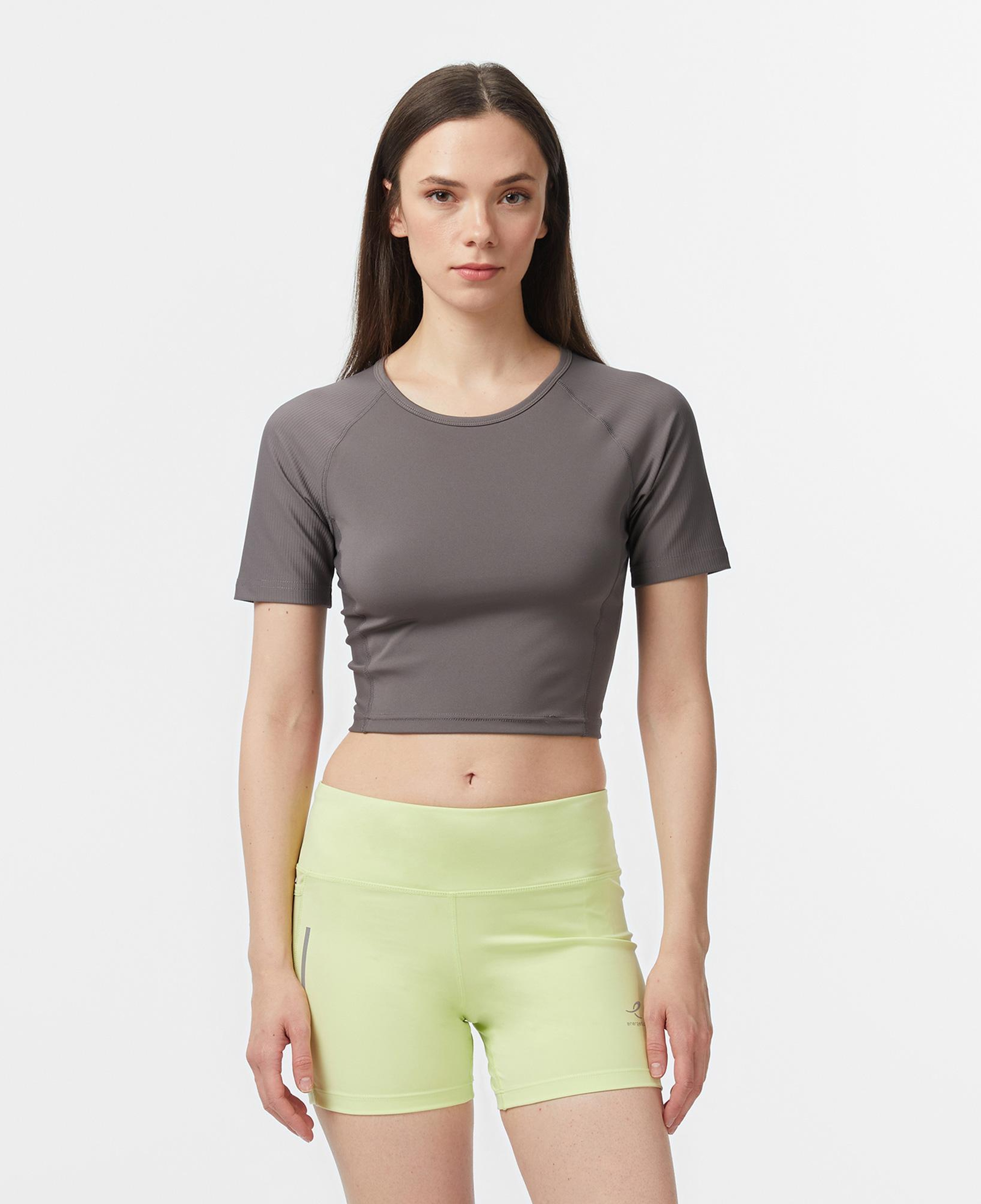 Energetics Olene II SS  Kadın Gri Antrenman T-Shirt