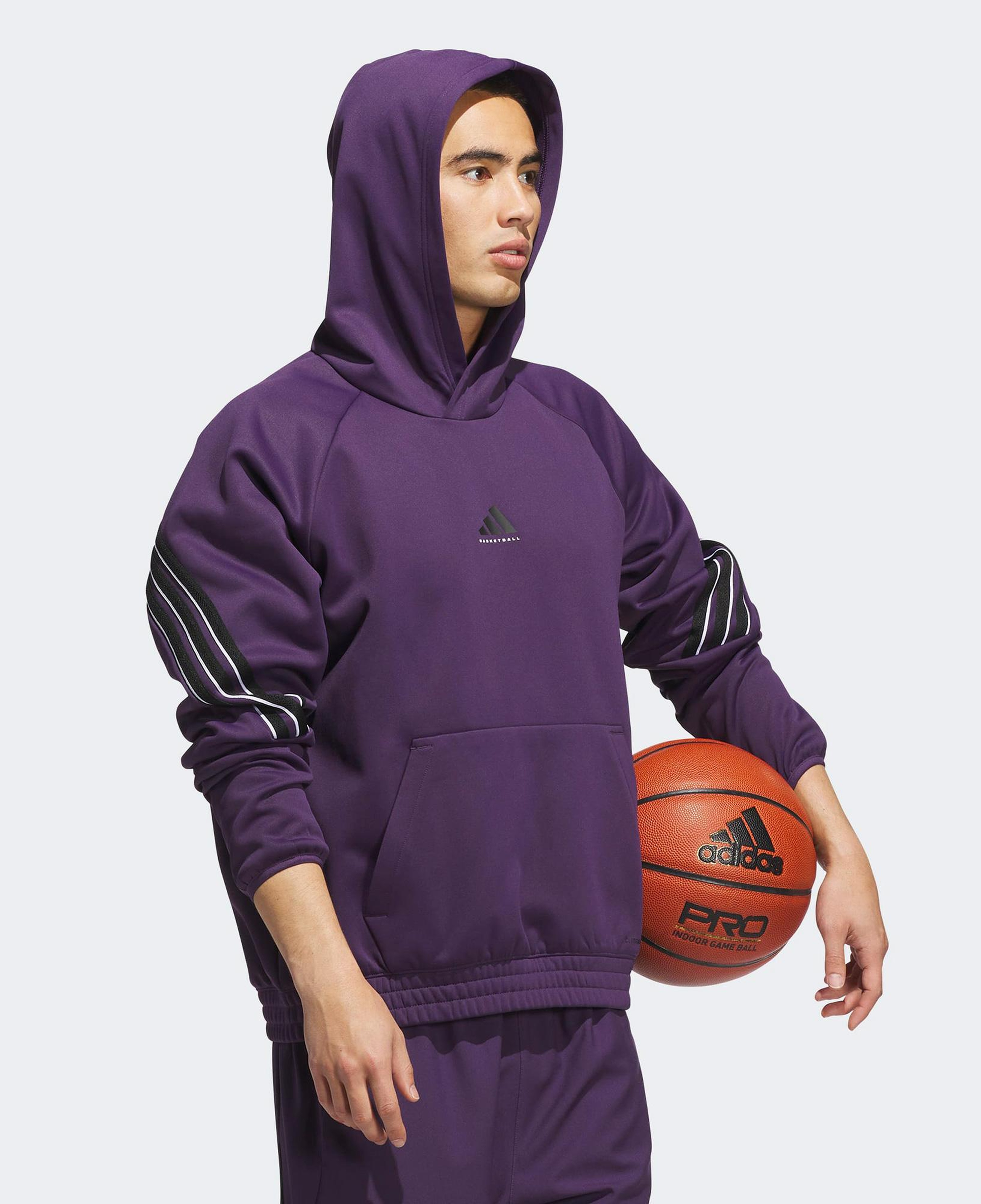 adidas Select Foundation Fleece Erkek Mor Basketbol Sweatshirt