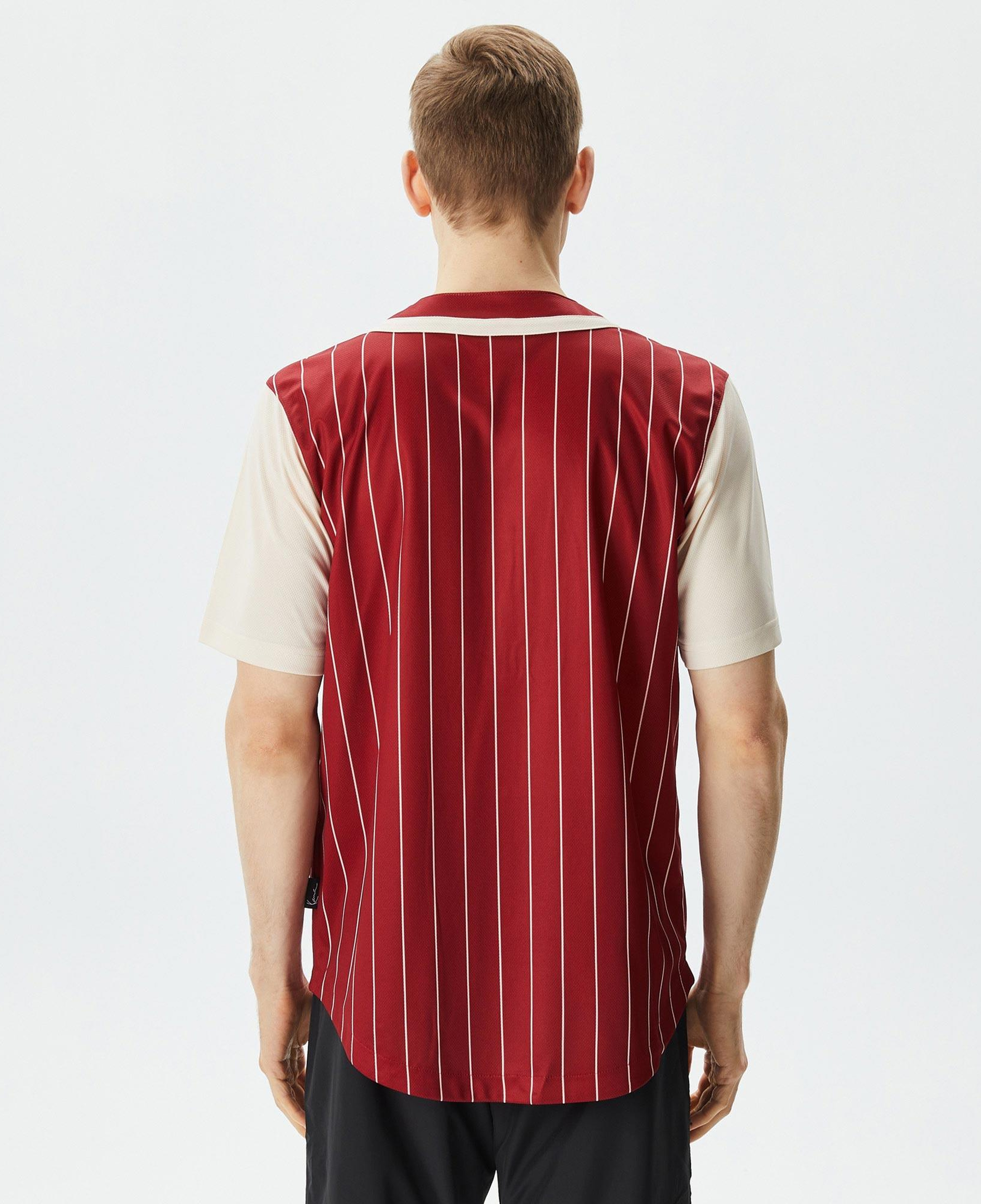 Karl Kani Trekking Block Pinstripe Baseball Erkek Kırmızı Gömlek