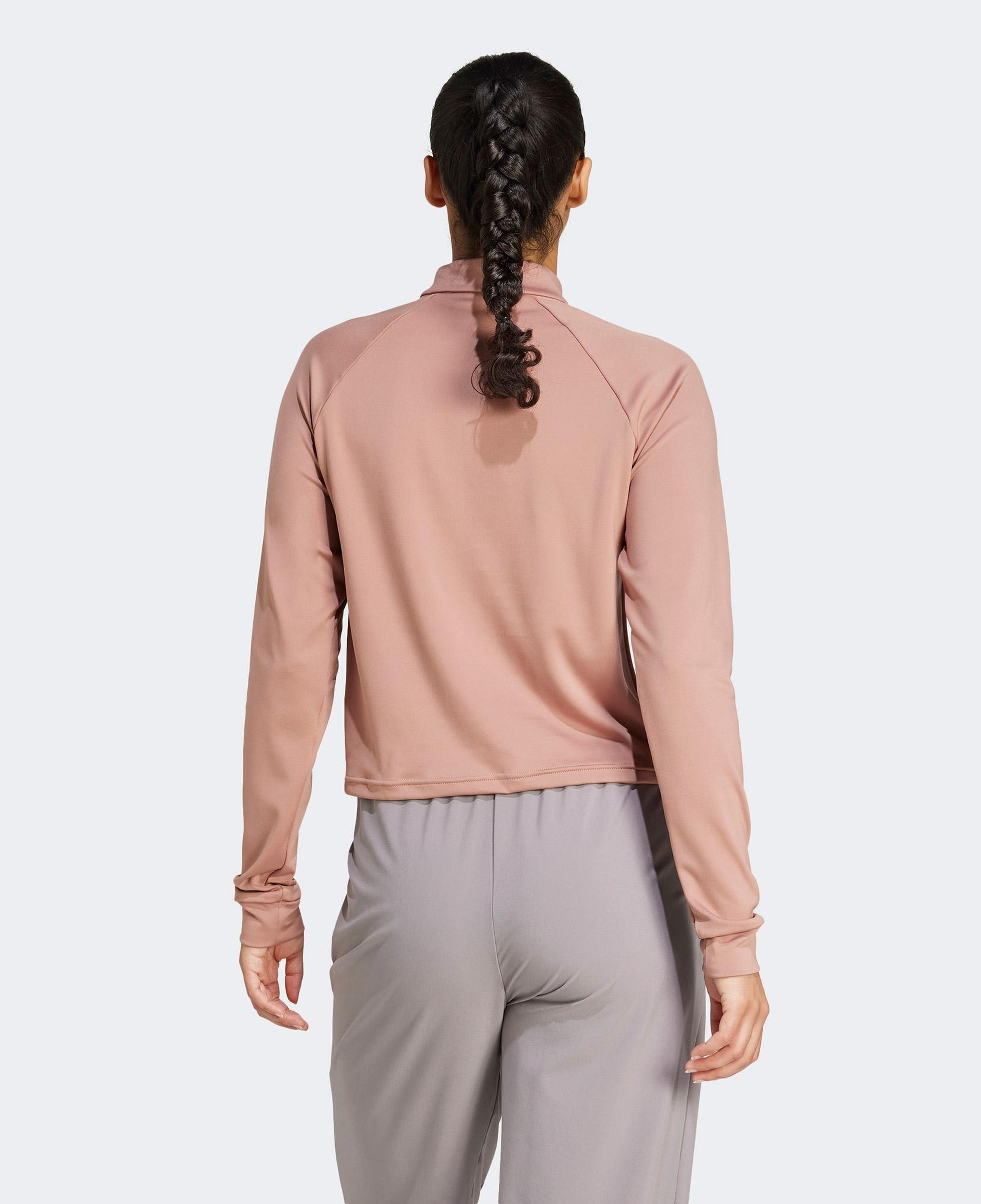 adidas Train Essentials Minimal 1/4 Zip Kadın Pembe Eşofman Üstü