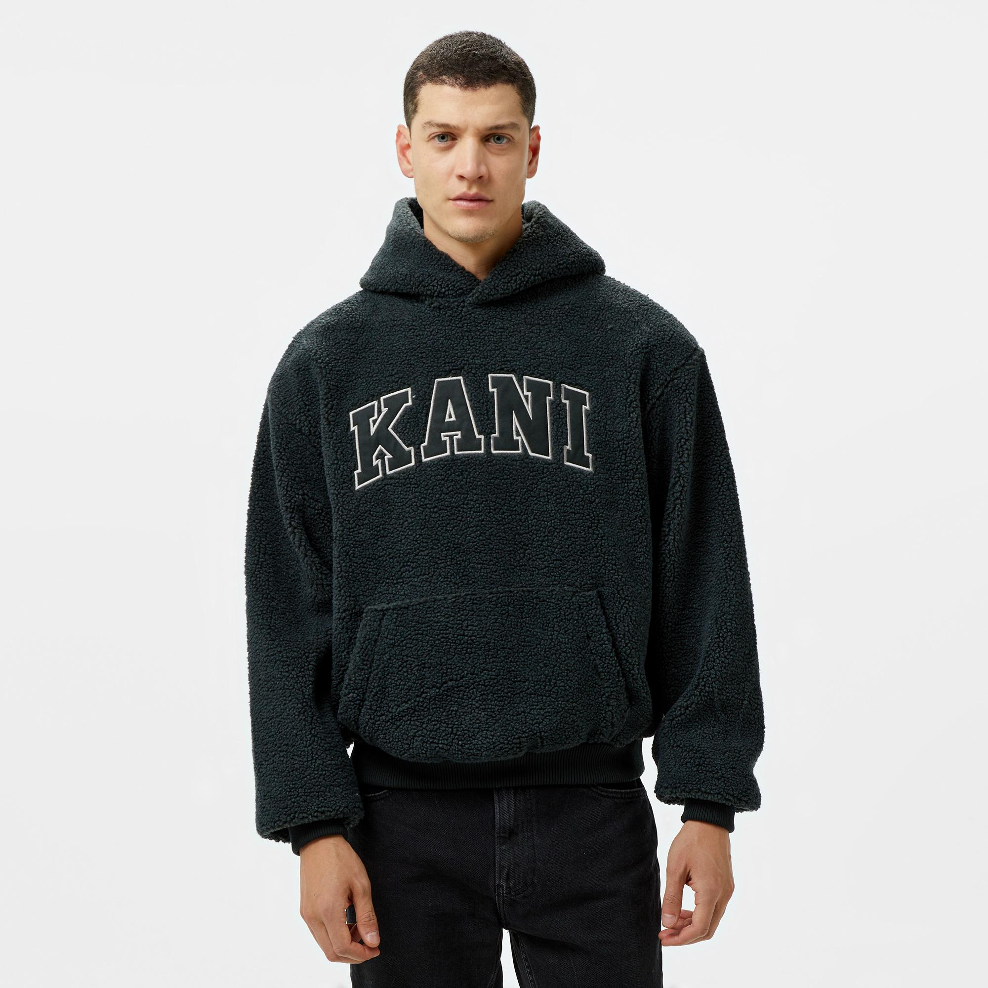 Karl Kani Serif Teddy Erkek Gri Hoodie