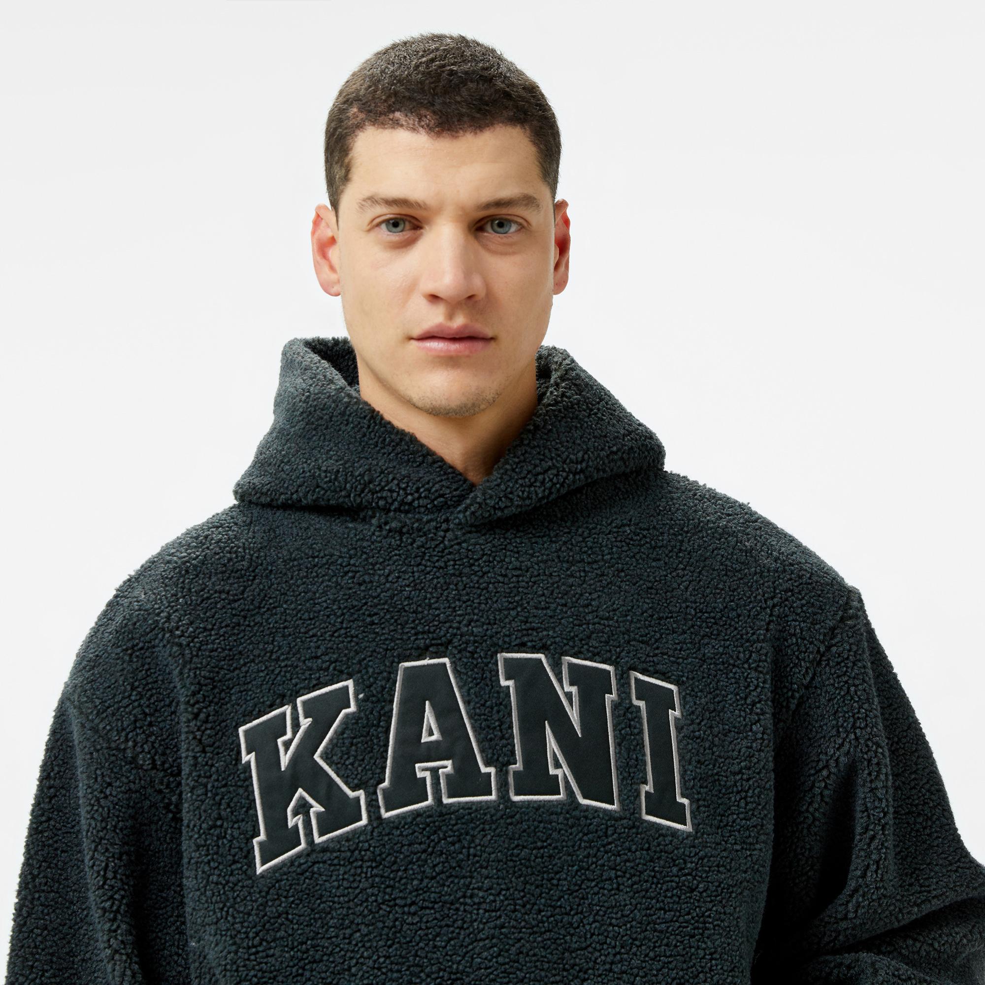 Karl Kani Serif Teddy Erkek Gri Hoodie