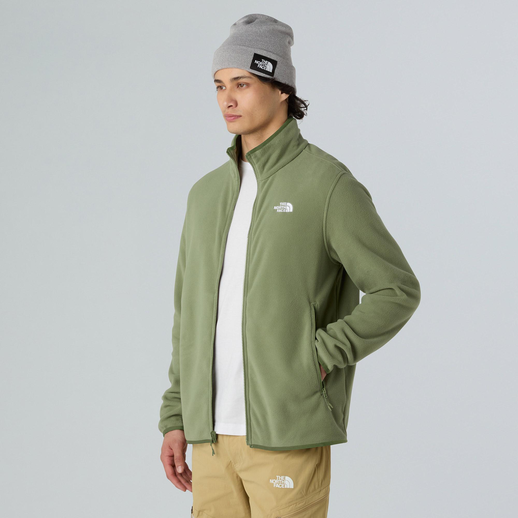 The North Face Glacier Fleece Erkek Haki Outdoor Polar