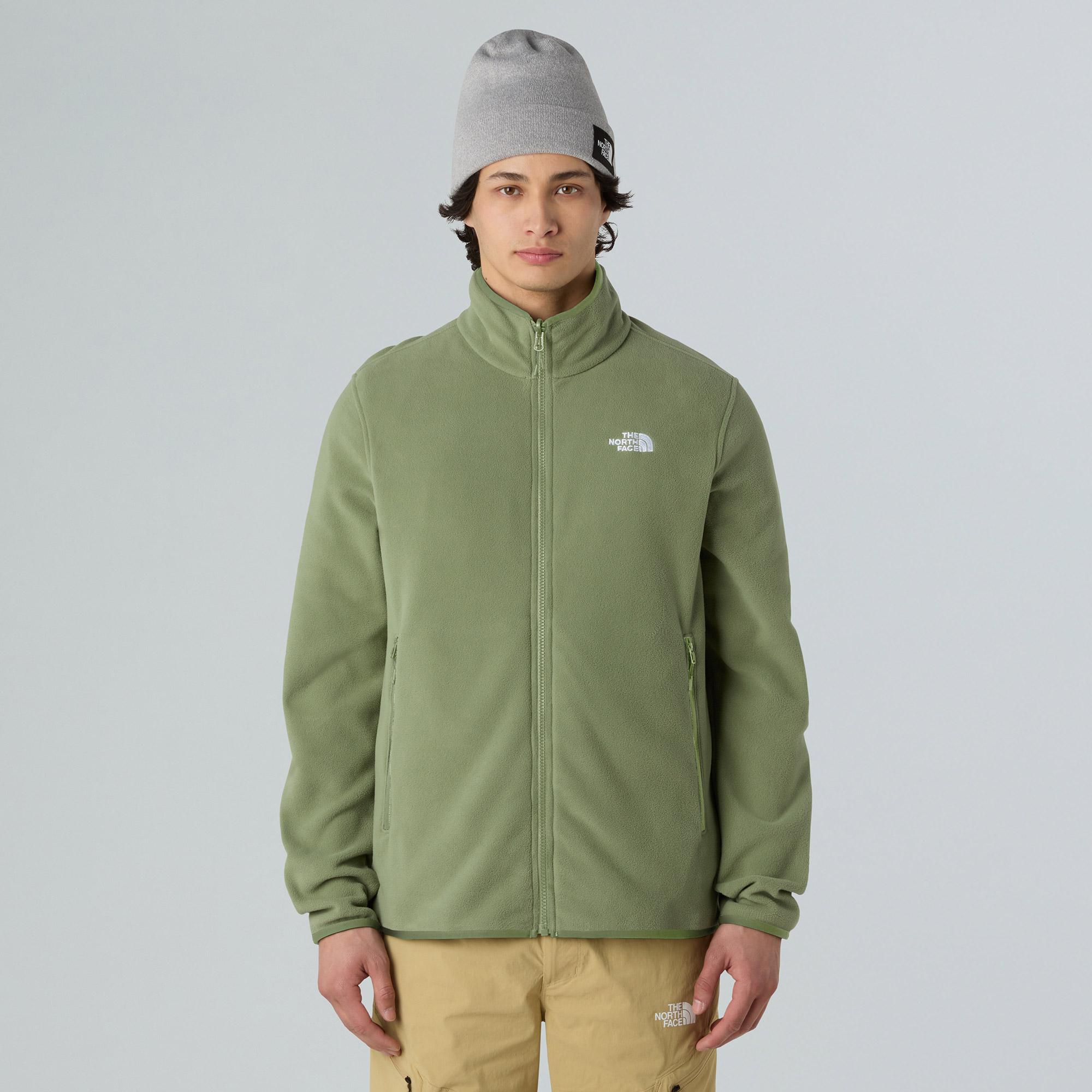 The North Face Glacier Fleece Erkek Haki Outdoor Polar