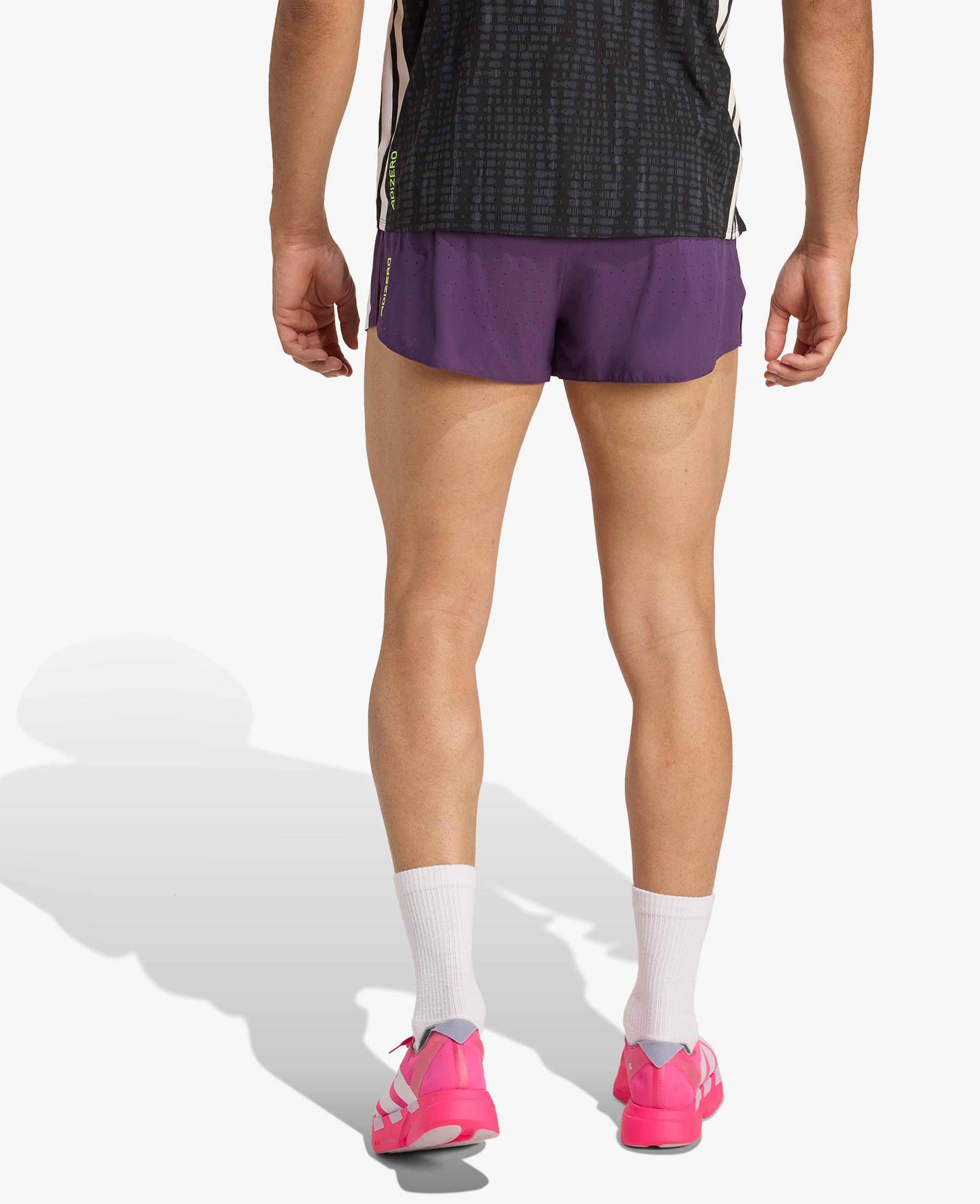 adidas Adizero Running Split Erkek Mor Koşu Şortu