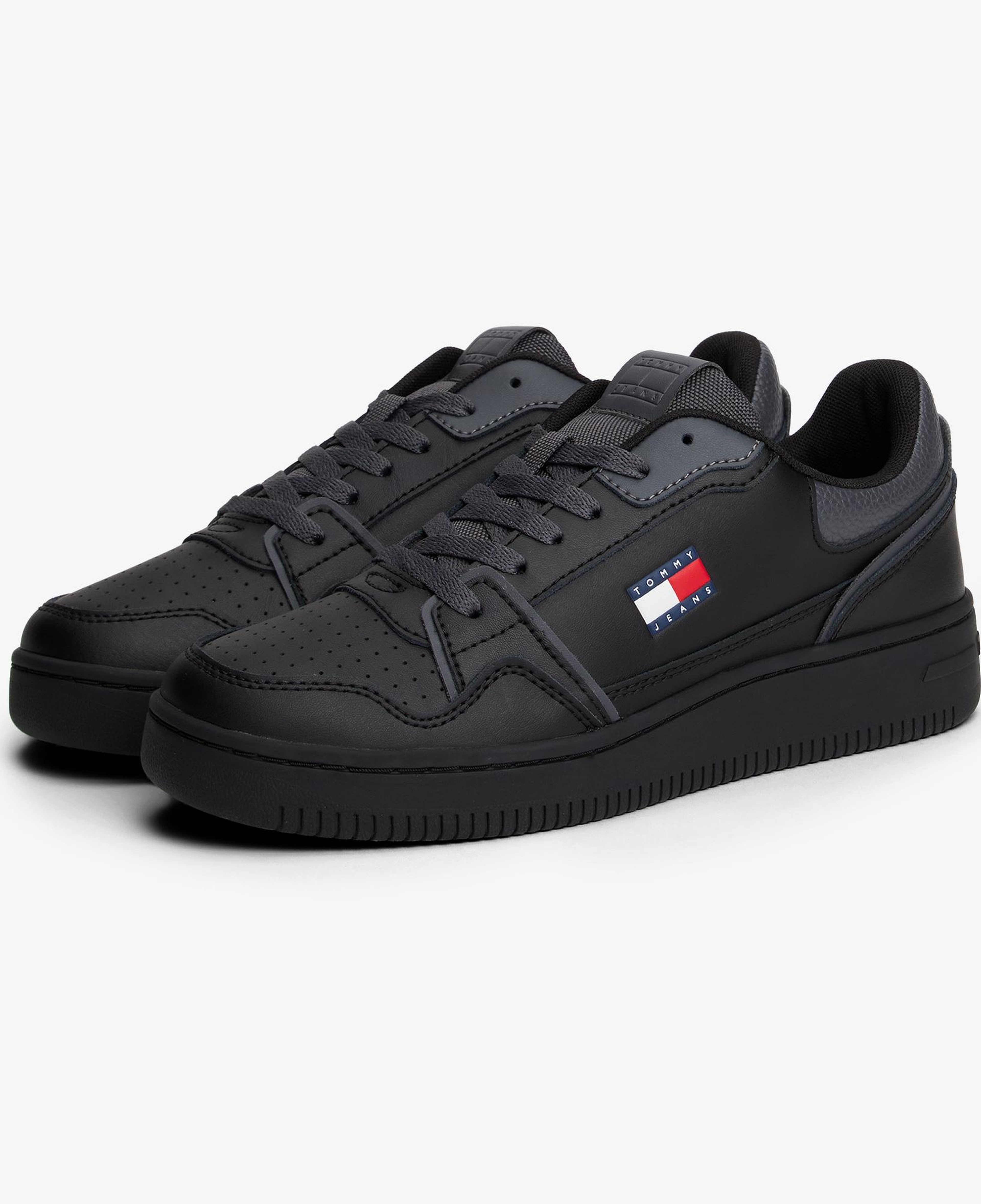 Tommy Jeans Retro Basket Kadın Siyah Spor Ayakkabı