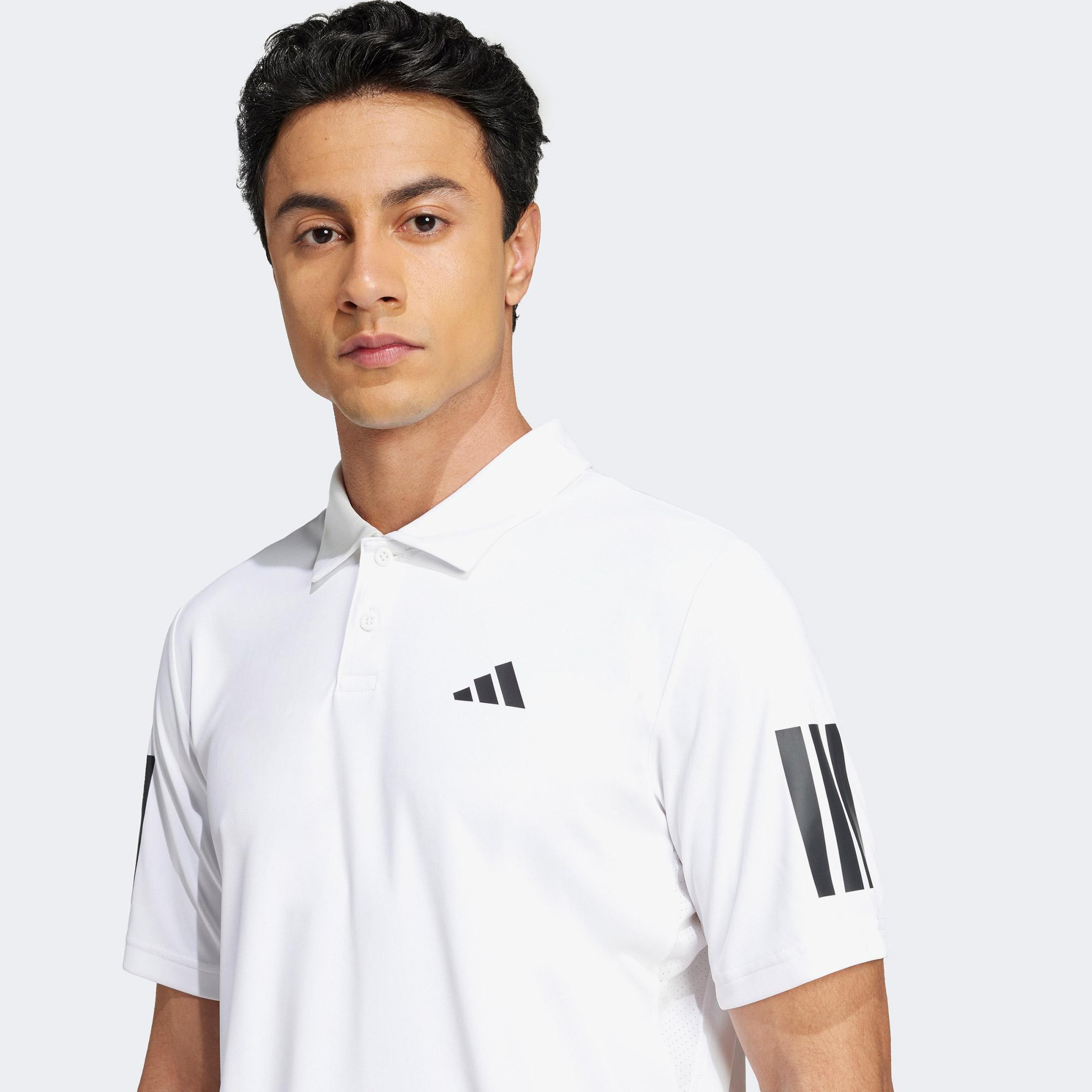 adidas Club 3 Stripes Erkek Beyaz Tenis Polo