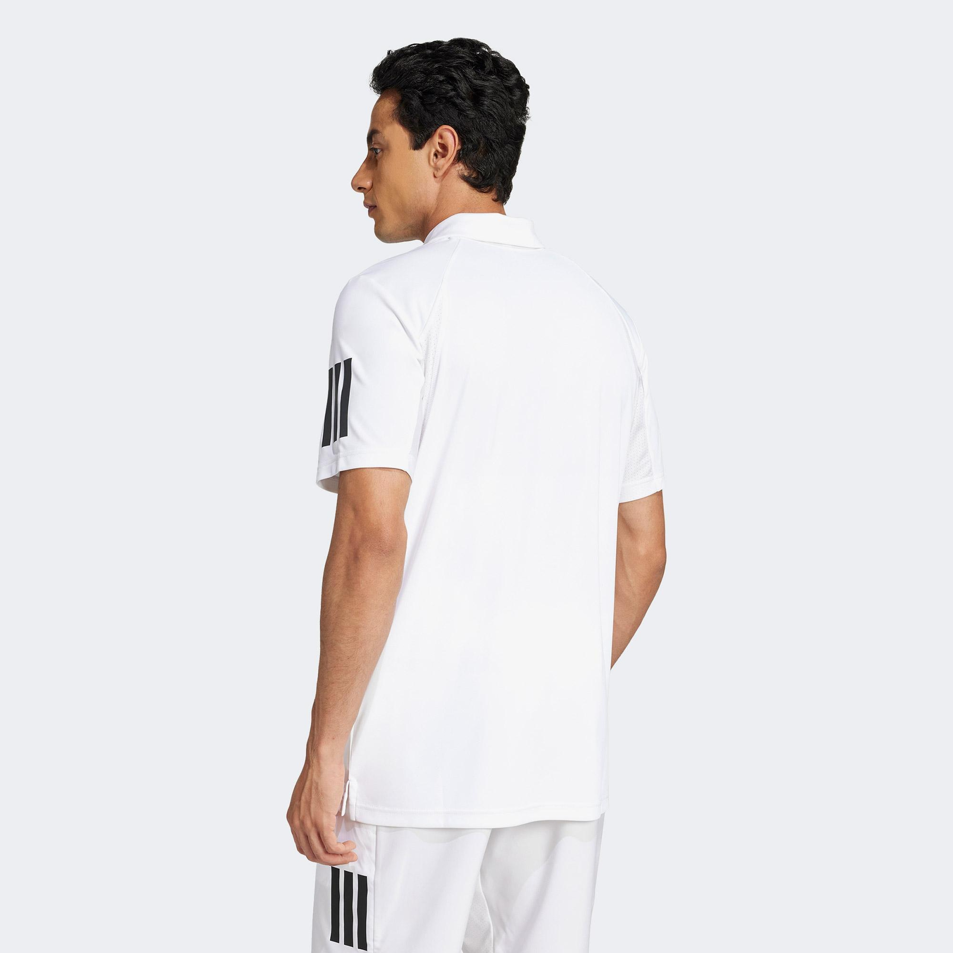 adidas Club 3 Stripes Erkek Beyaz Tenis Polo