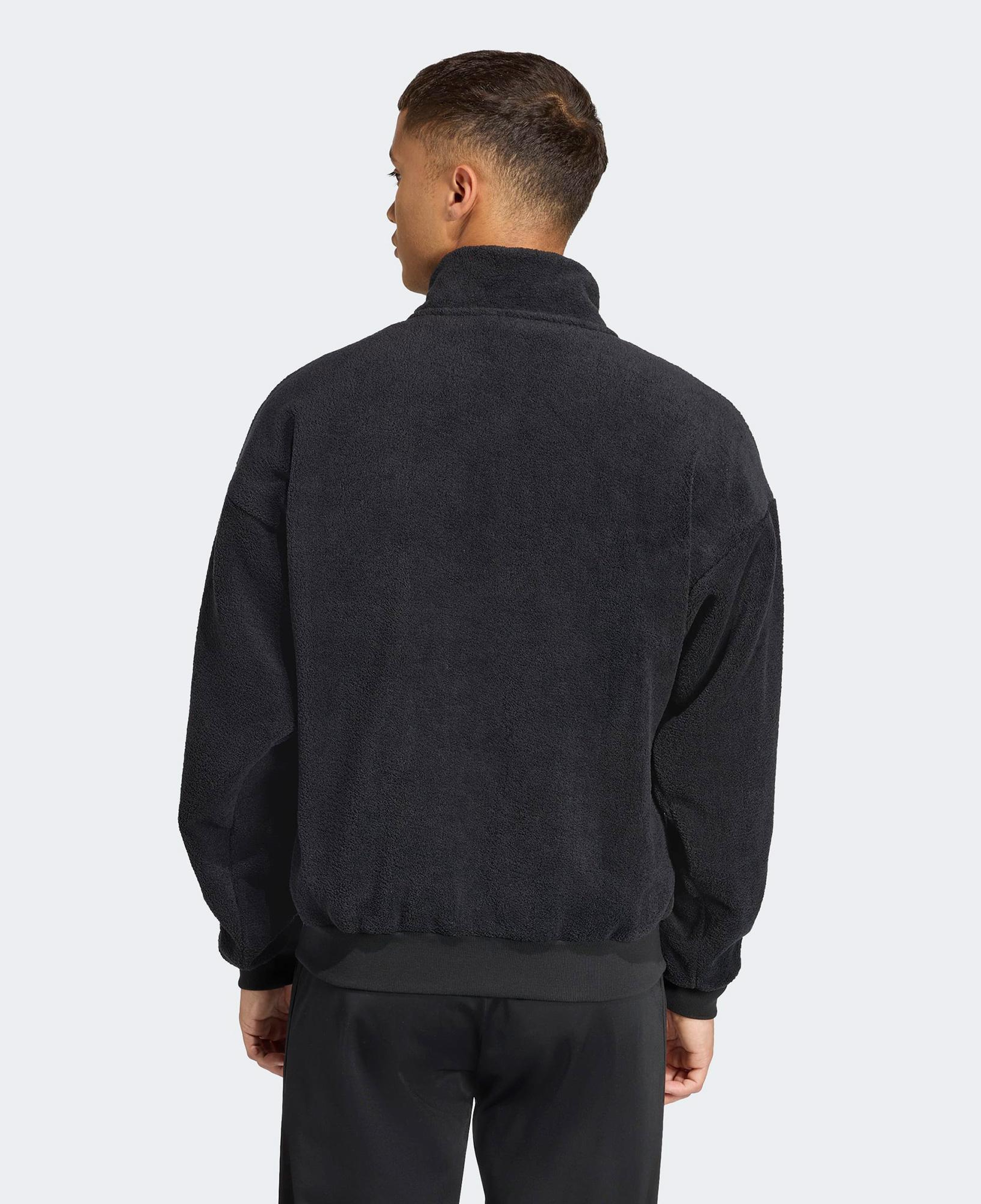 adidas Future icons Small Logo Low Pile Fleece Erkek Siyah Eşofman Üstü