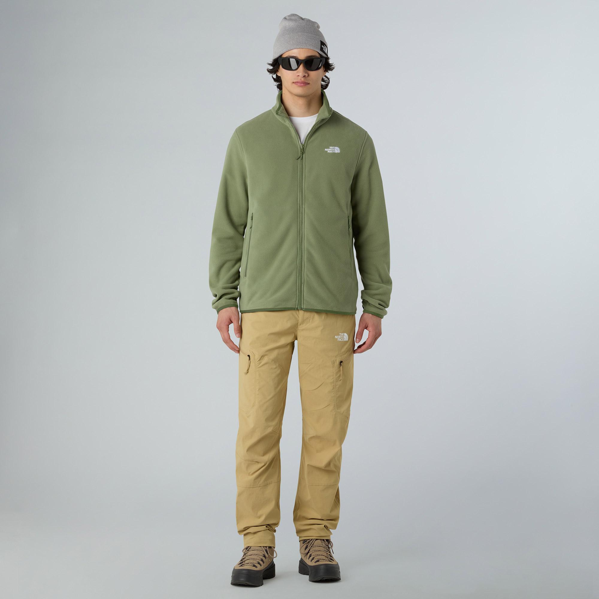 The North Face Glacier Fleece Erkek Haki Outdoor Polar