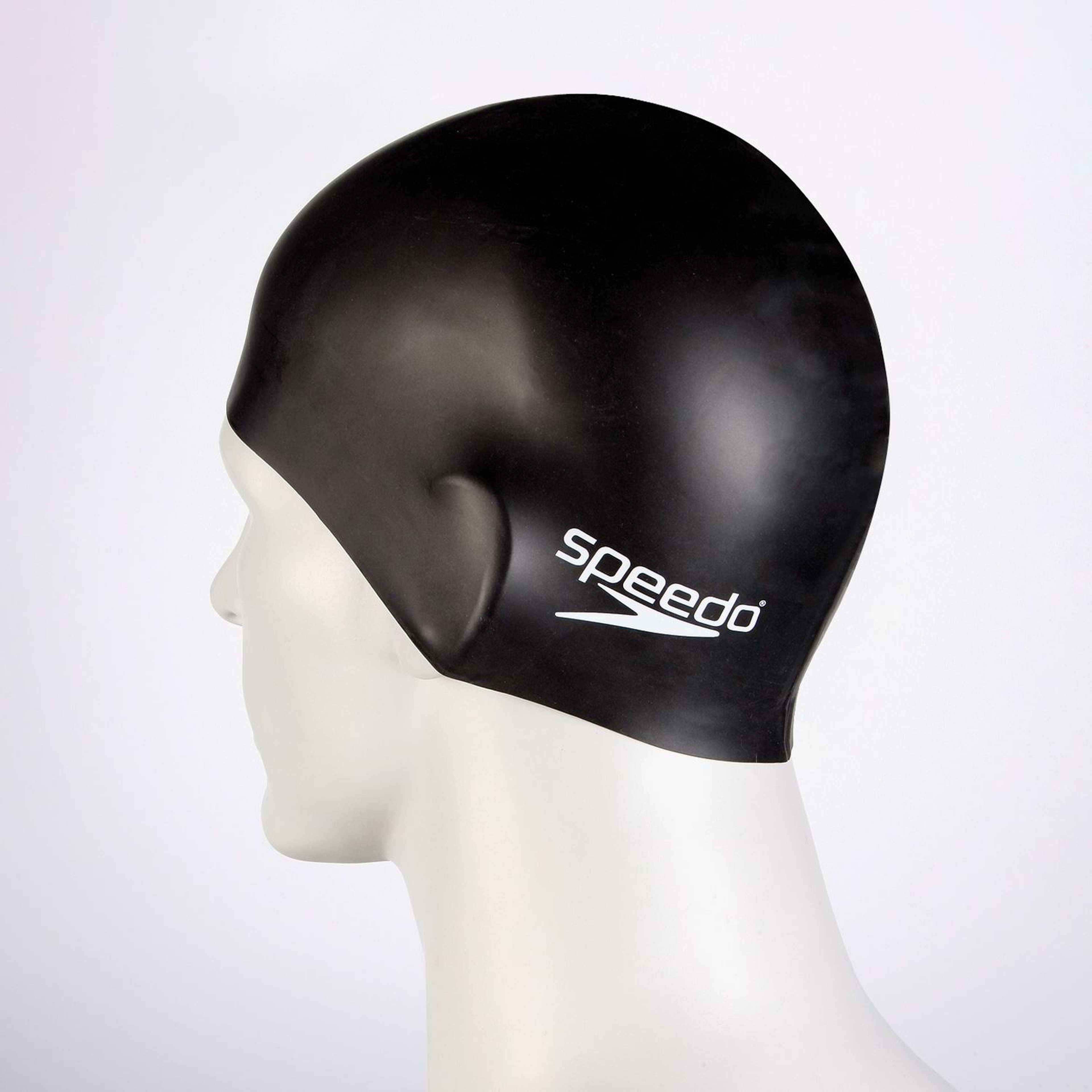 Speedo Plain Flat Silicon Unisex Siyah Havuz Bonesi